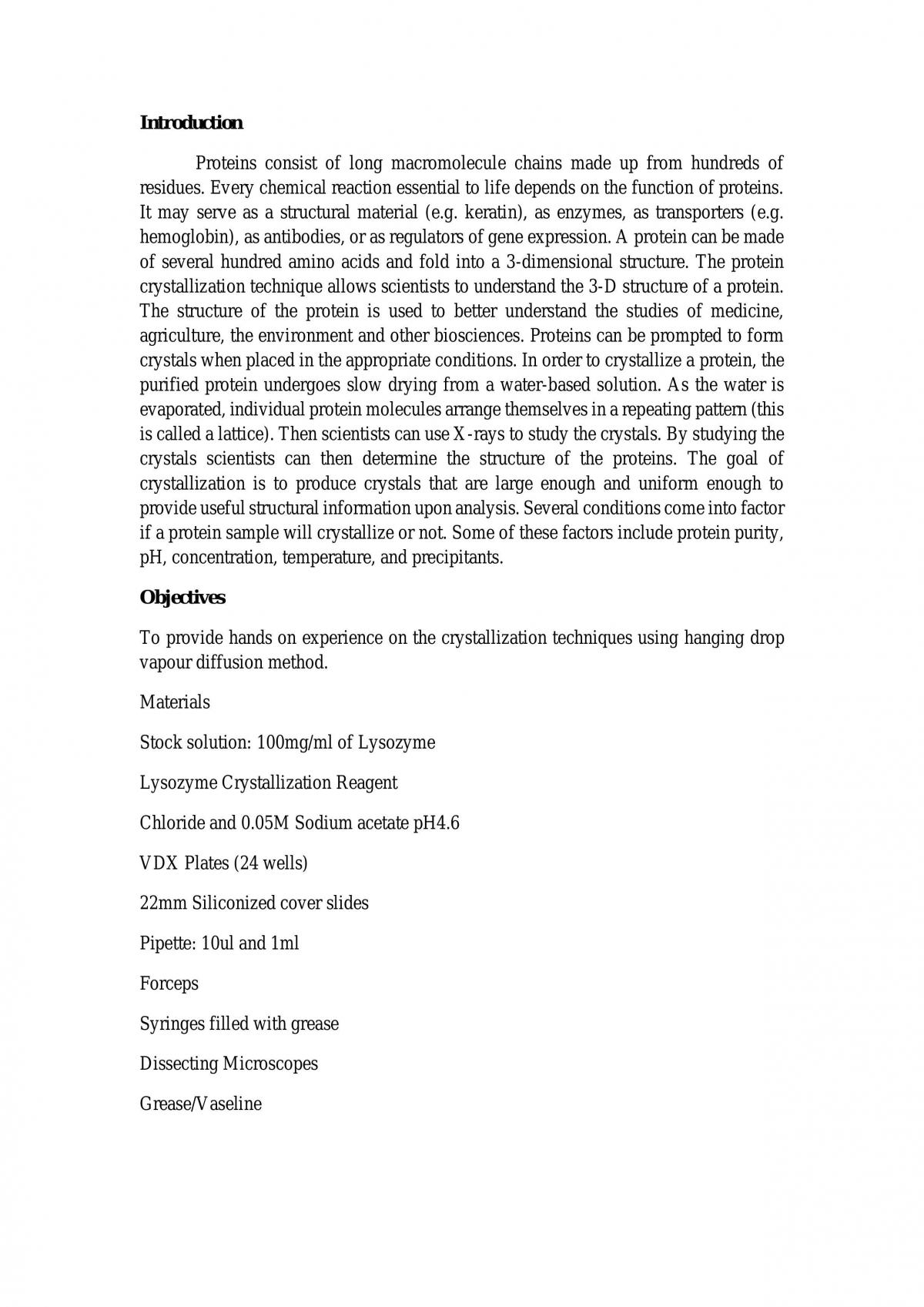 Protein crystallization - Page 1