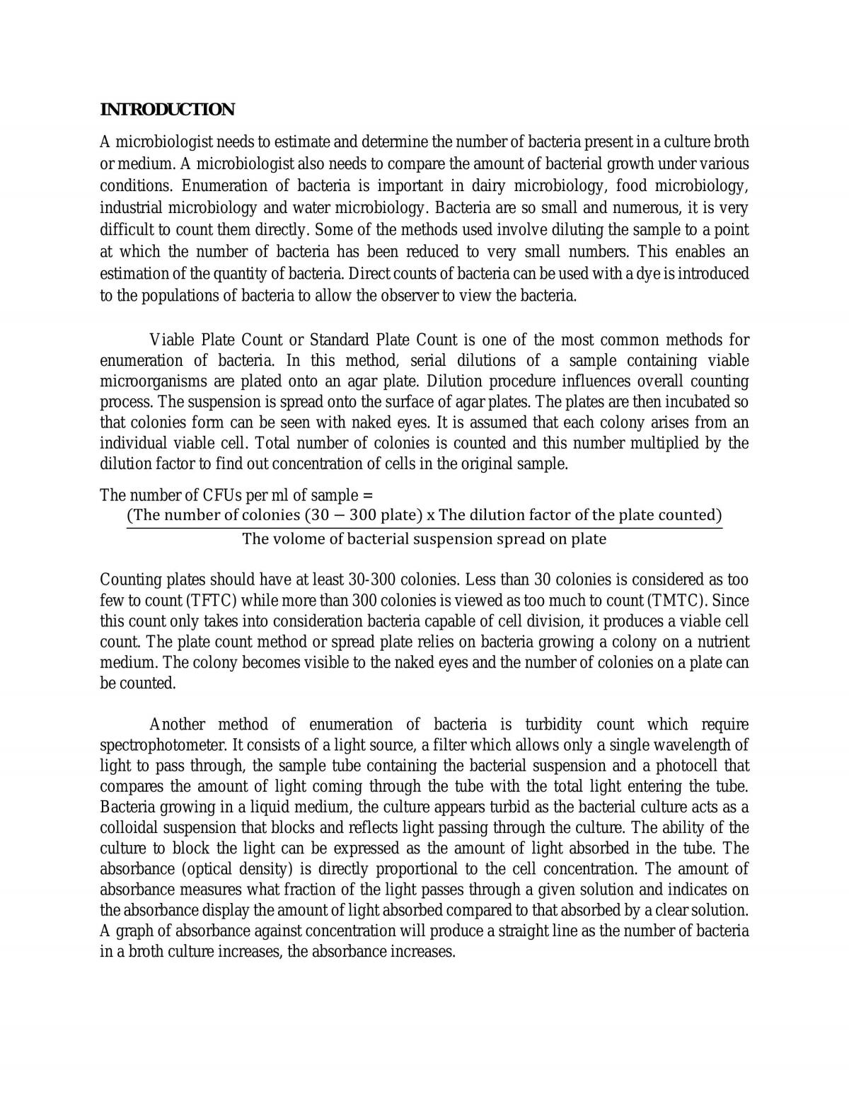 Enumeration of bacteria - Page 1