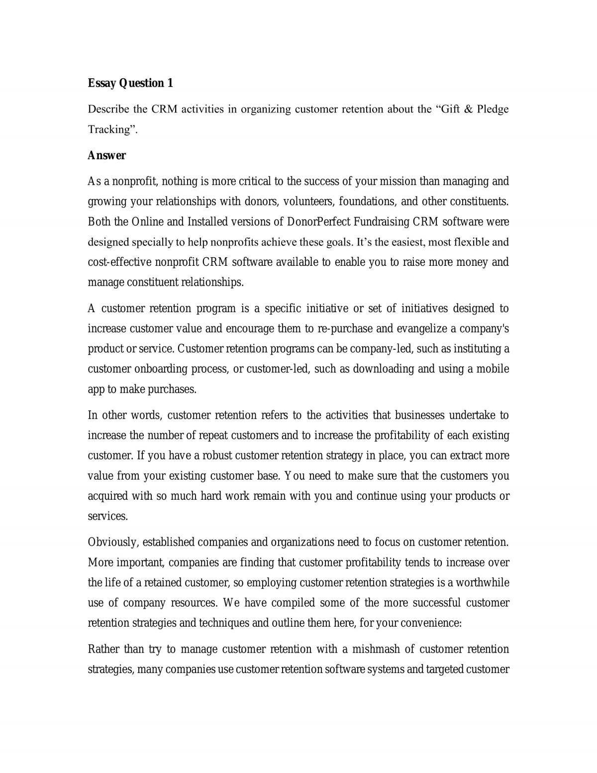 CRM Activities in Gift & Pledge Tracking - Page 1