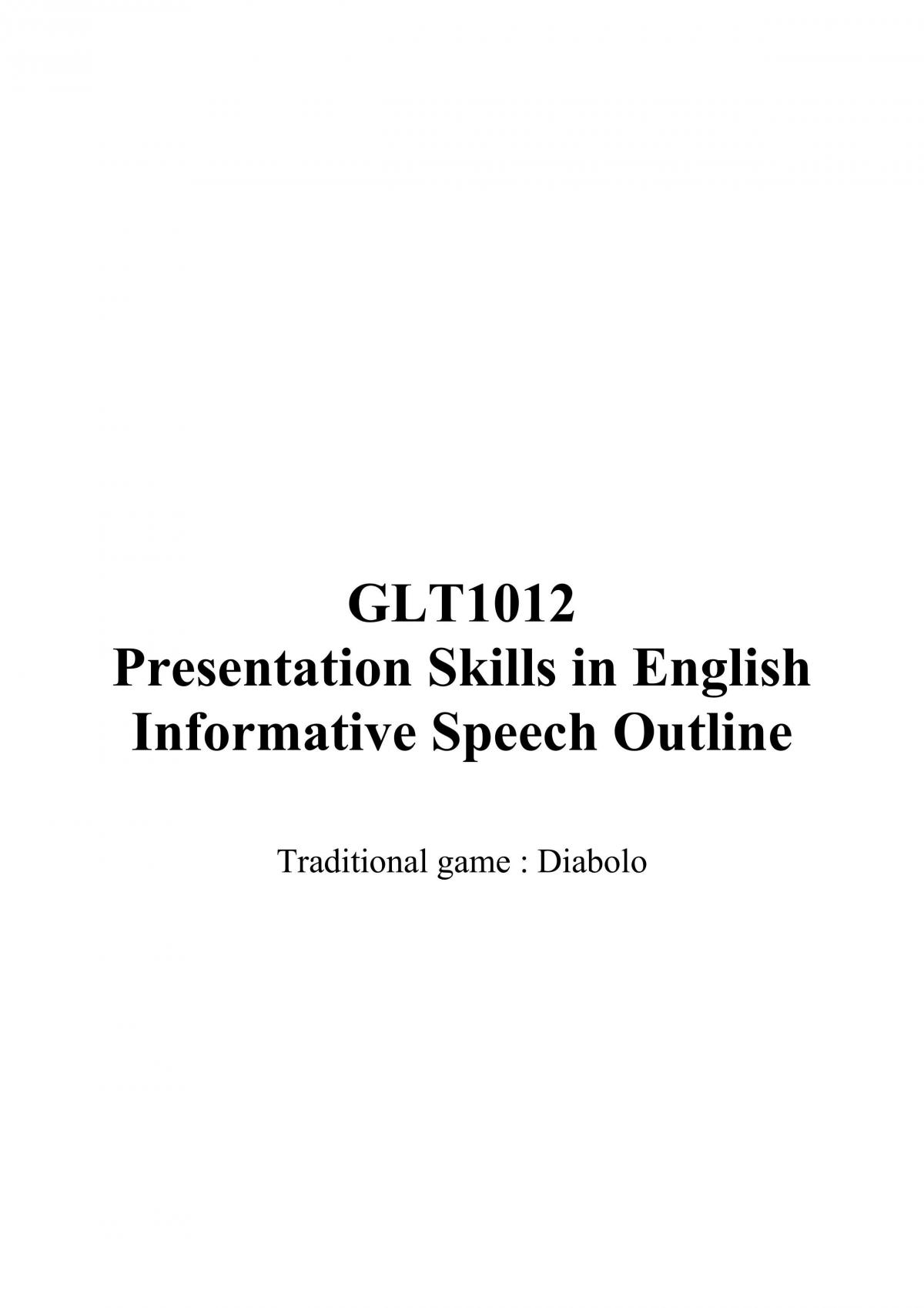 Informative speech - Page 1