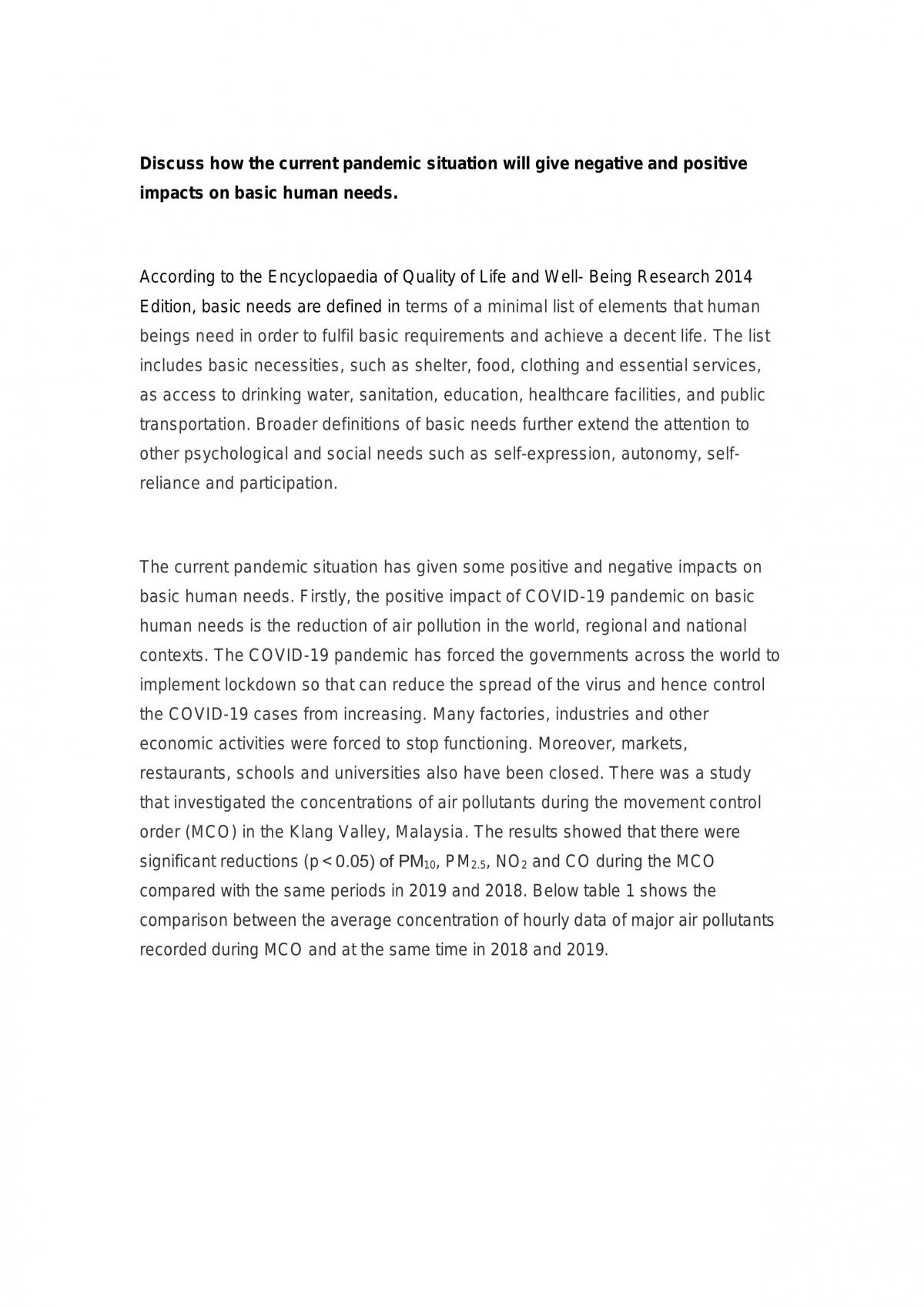 Basic human needs - Page 1
