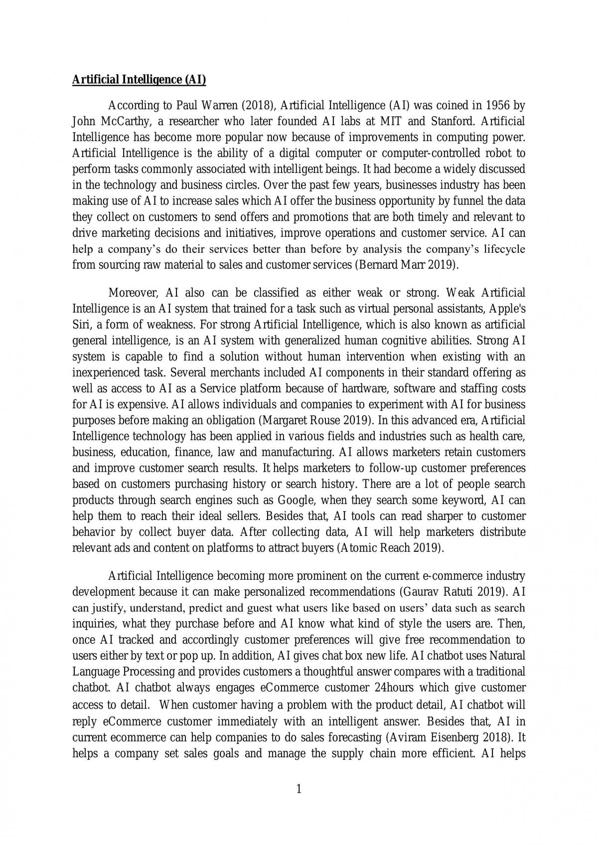 Ecommerce - Artificial Intelligence - Page 1
