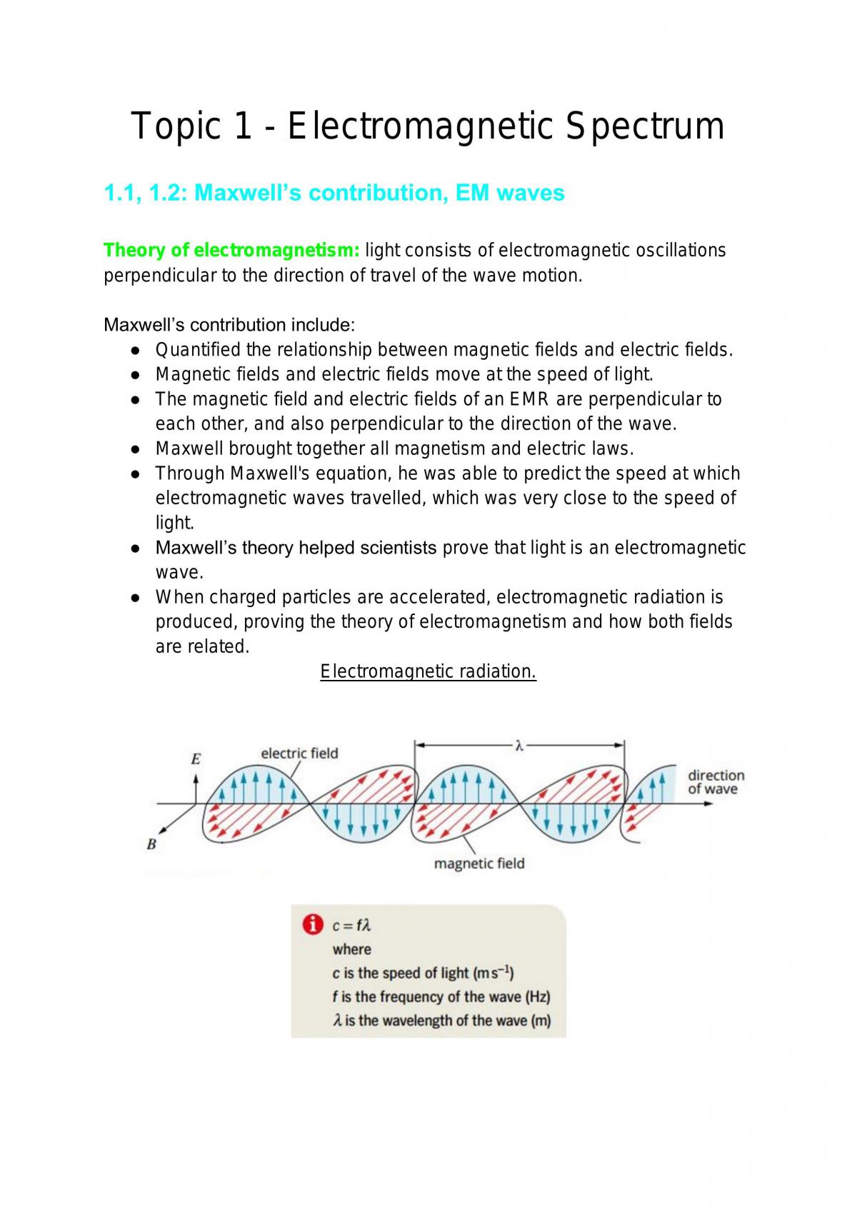 Physics Module 7 Nature of Light Notes - Page 1