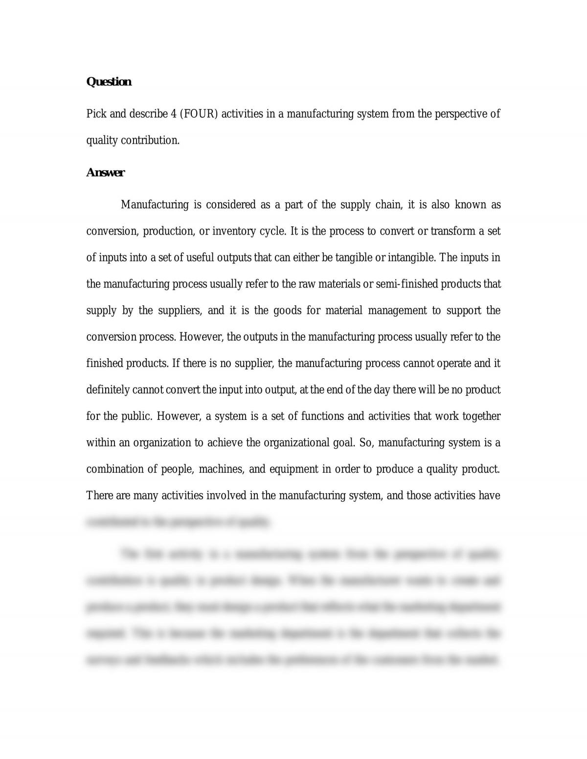 Manufacturing System - Page 1