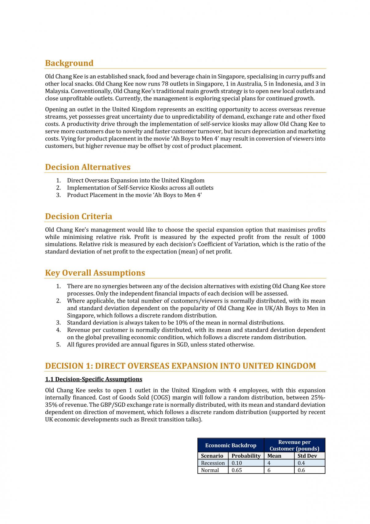 DAO1704 Group Project -  Analysis of Old Chang Kee business - Page 1