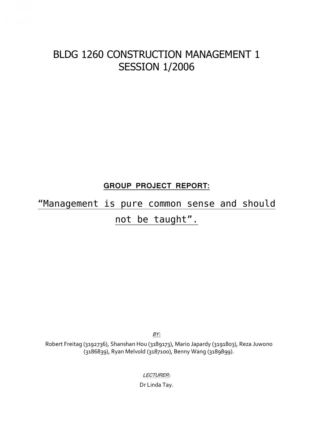 Principles Of Management 1 - Page 1