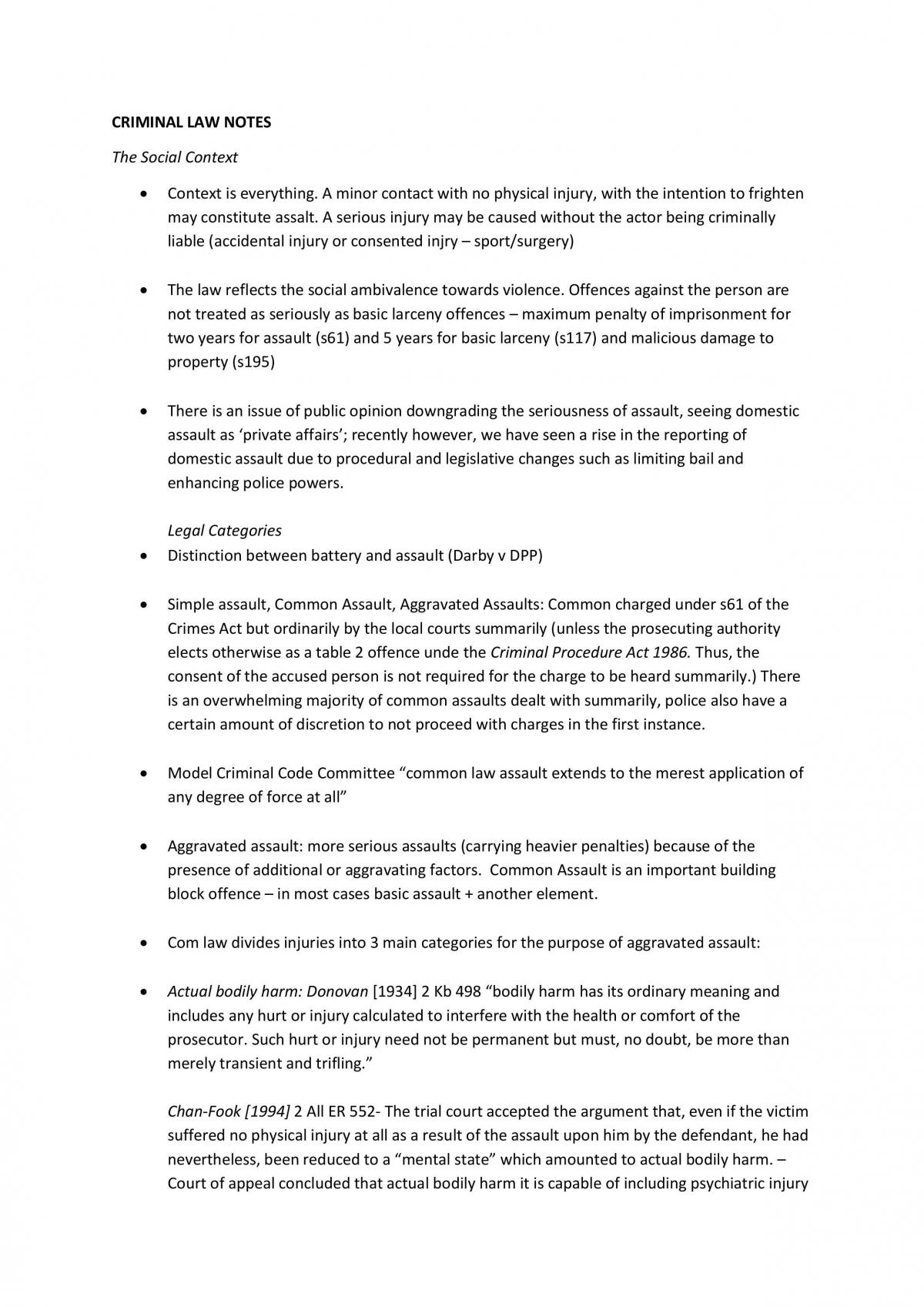 Criminal Law Notes - Page 1