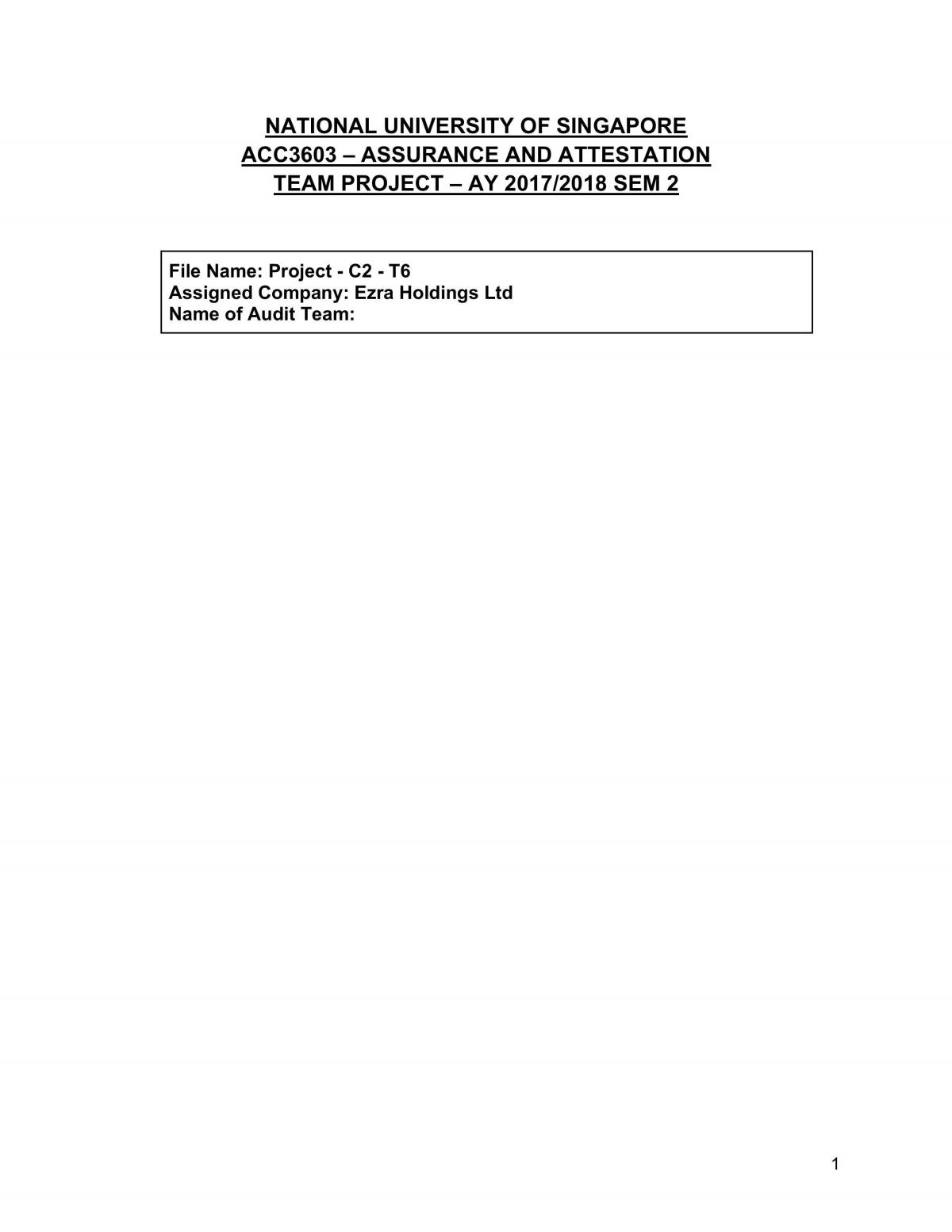 ACC3701 Project - Page 1