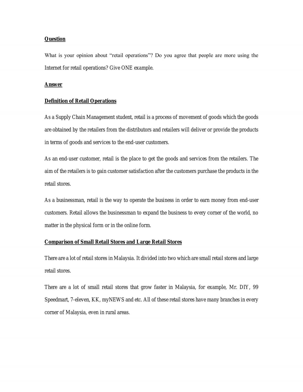 Retail Operations - Page 1