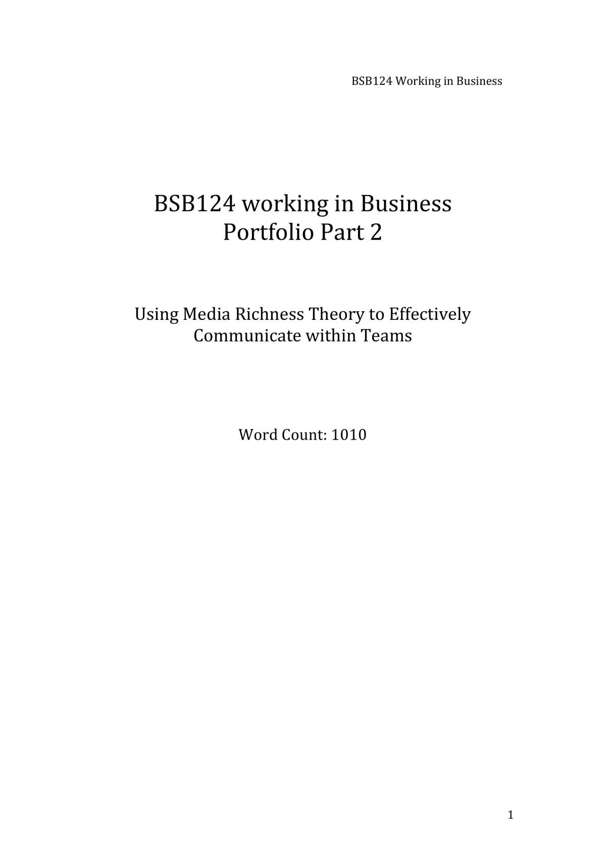 Portfolio Part 2 - Page 1
