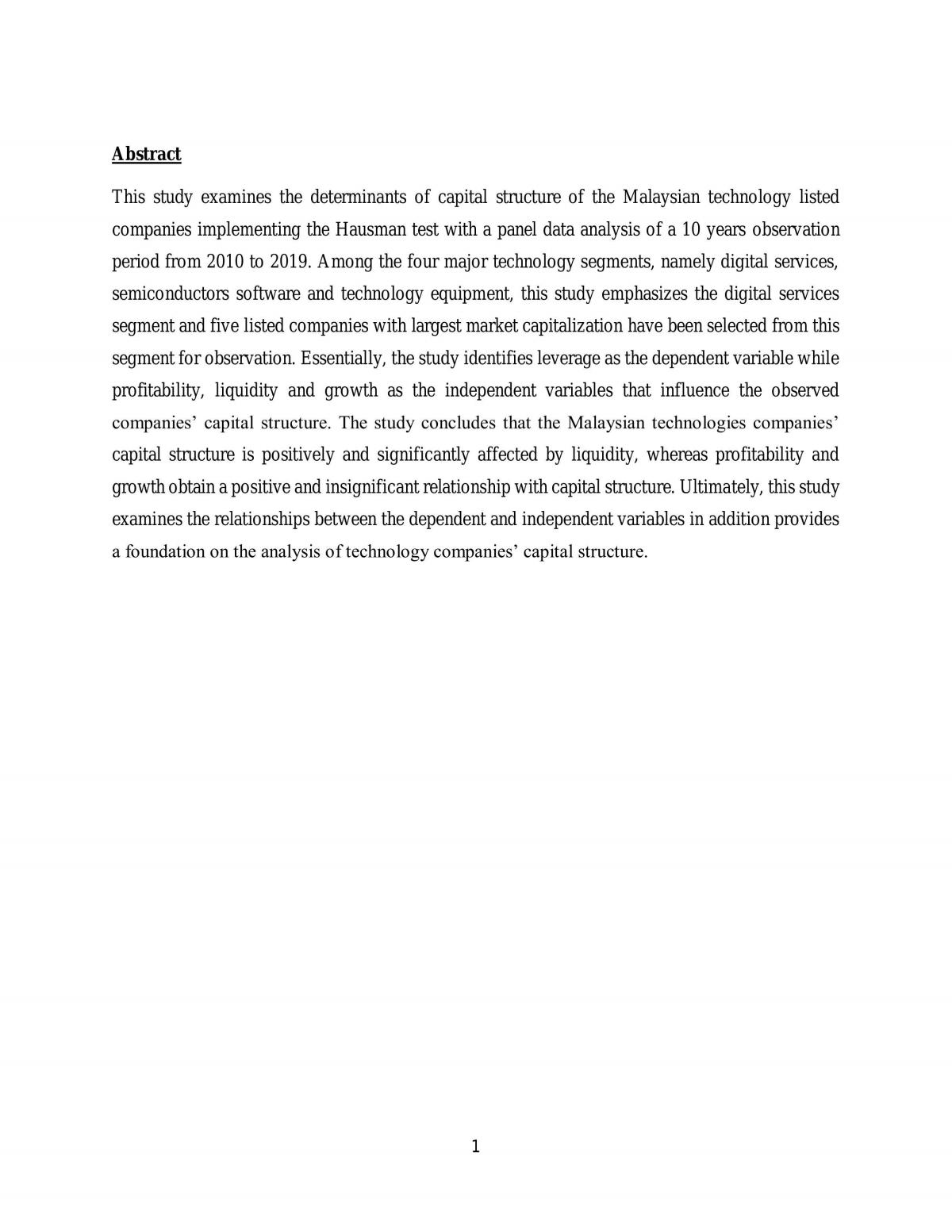 Final Year Project - Page 1