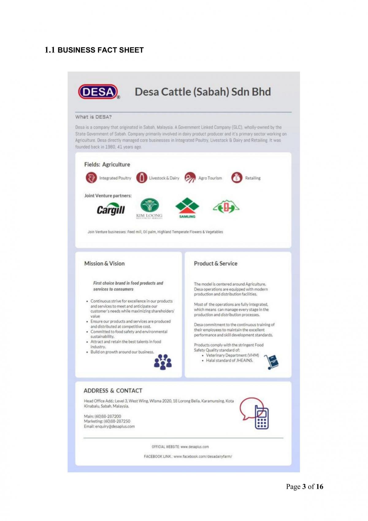 Desa Cattle Case Study - Page 1