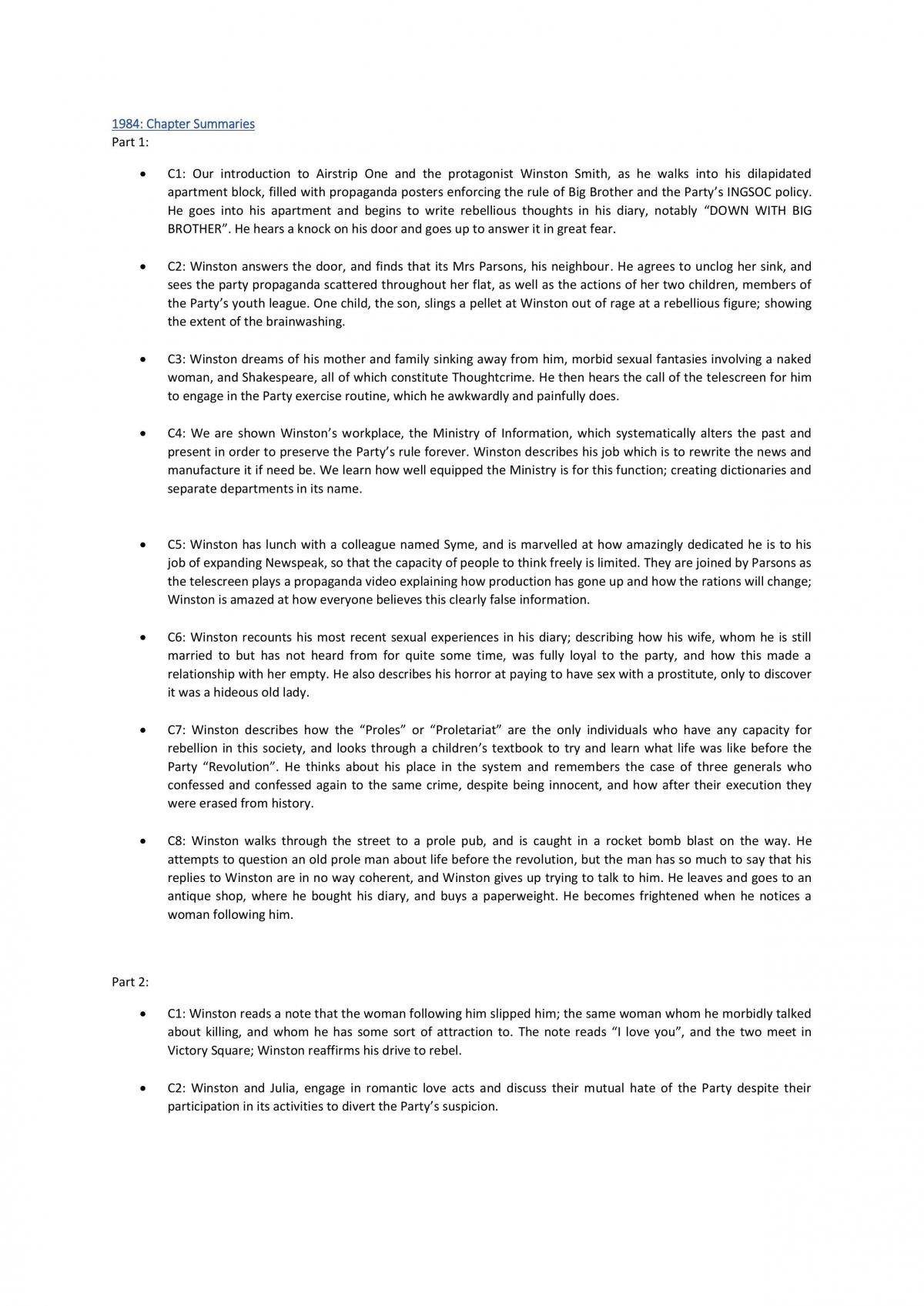 Dystopia (Comparisons) Notes - Page 1