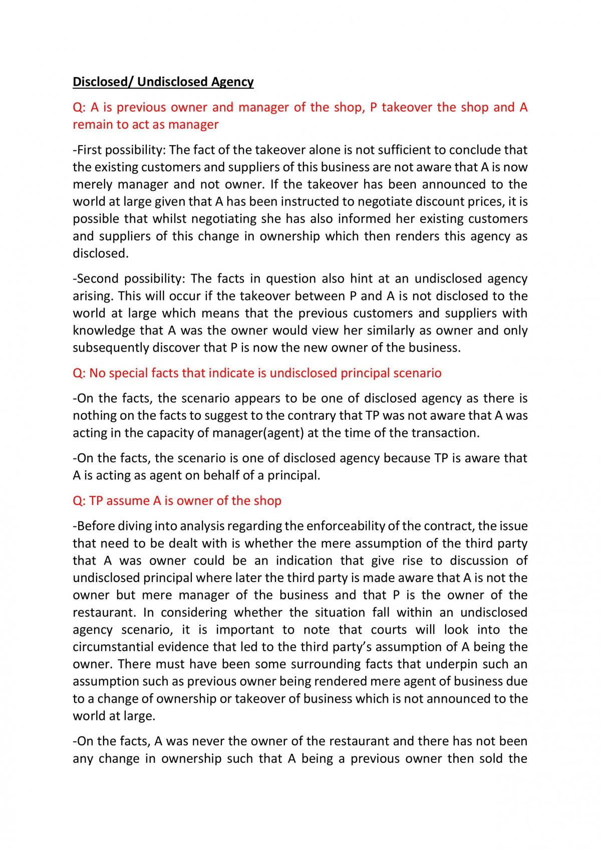 Basic Principles of Agency - Page 1