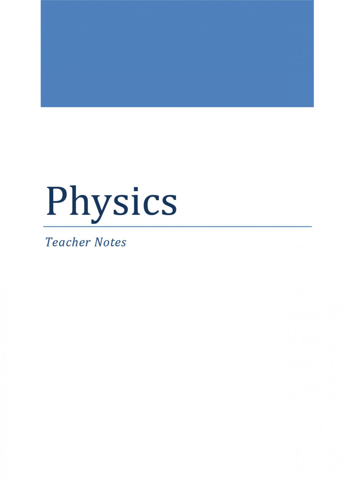 Physics Notes - Page 1