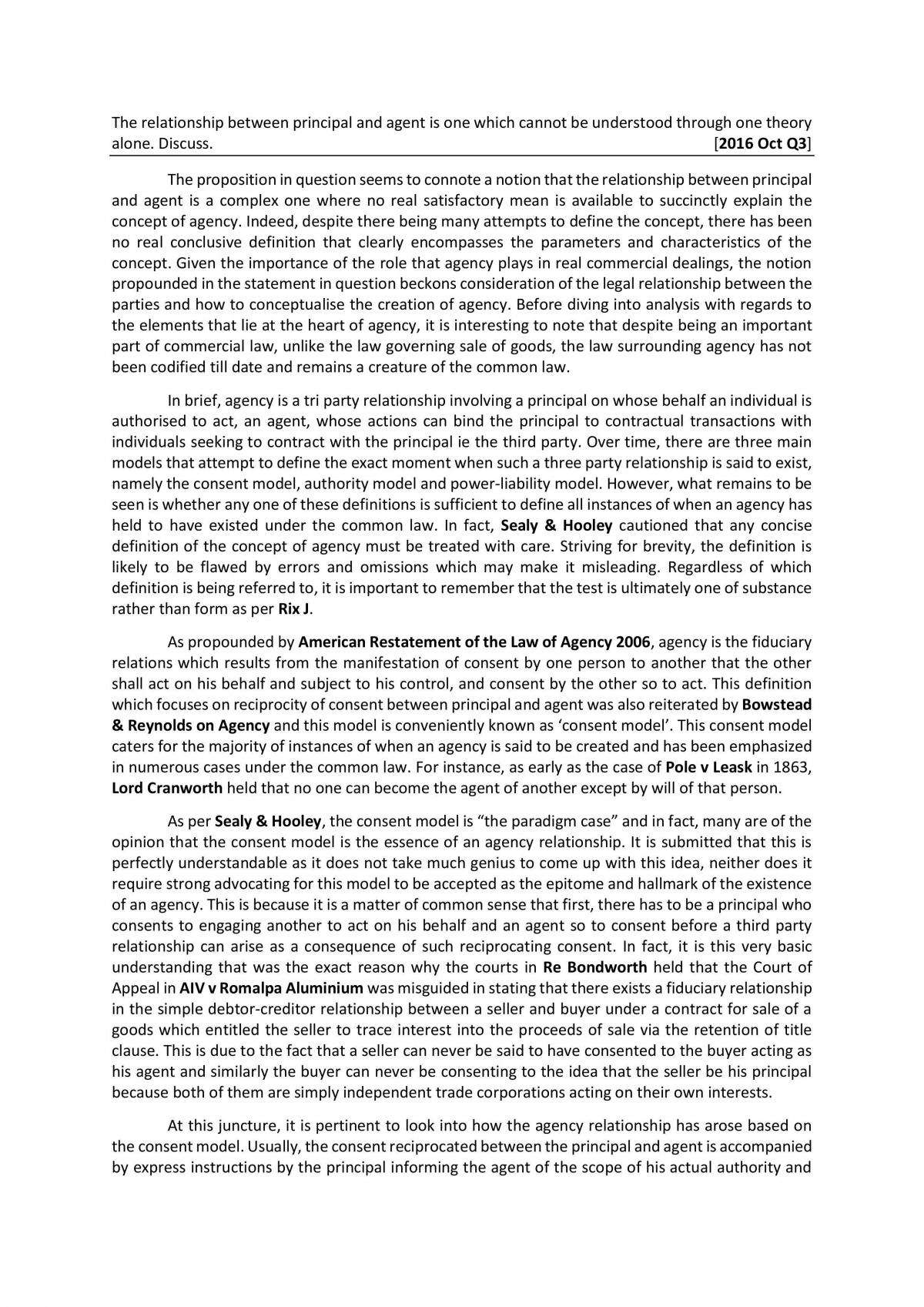 Models of Agency - Page 1