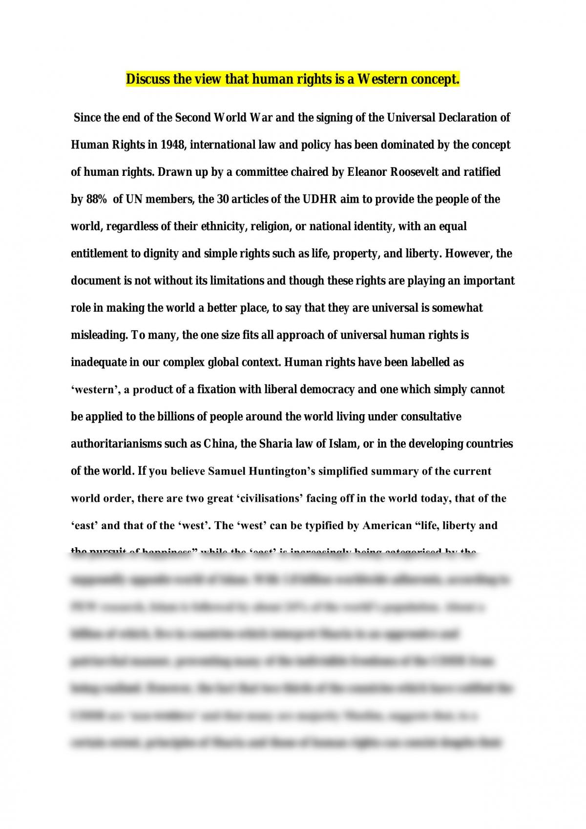 human rights in china essay