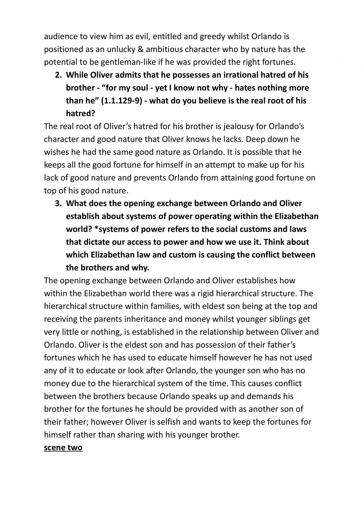 Notes on As You Like It with Practice Questions - Page 2