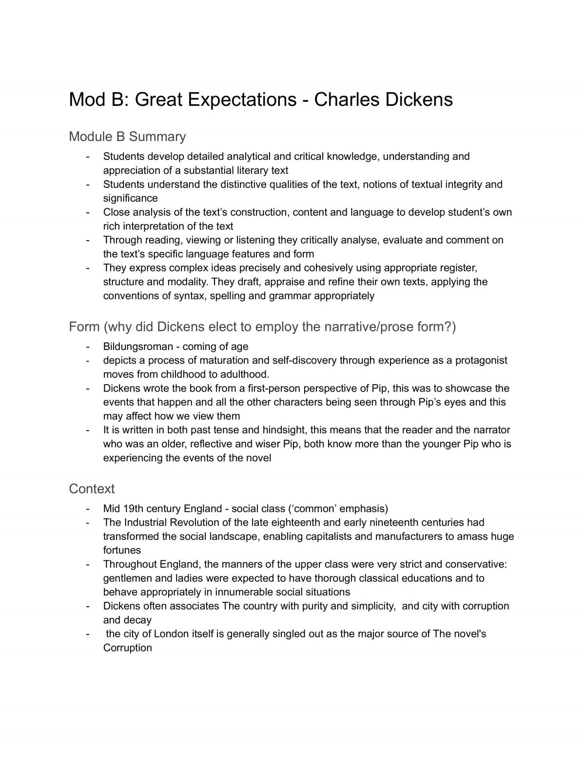 social class in great expectations by charles dickens