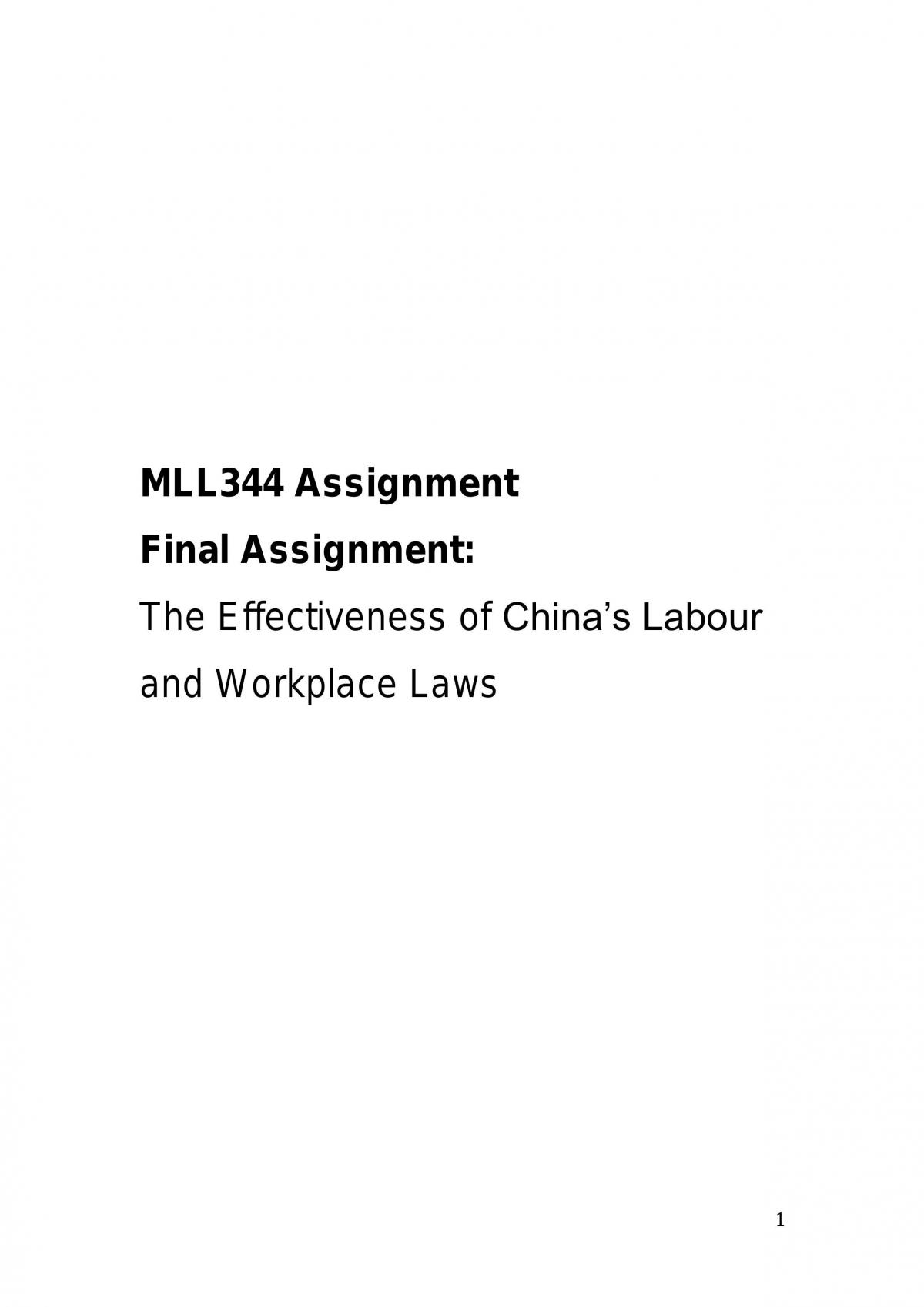 MLL344 Final Assignment - Page 1