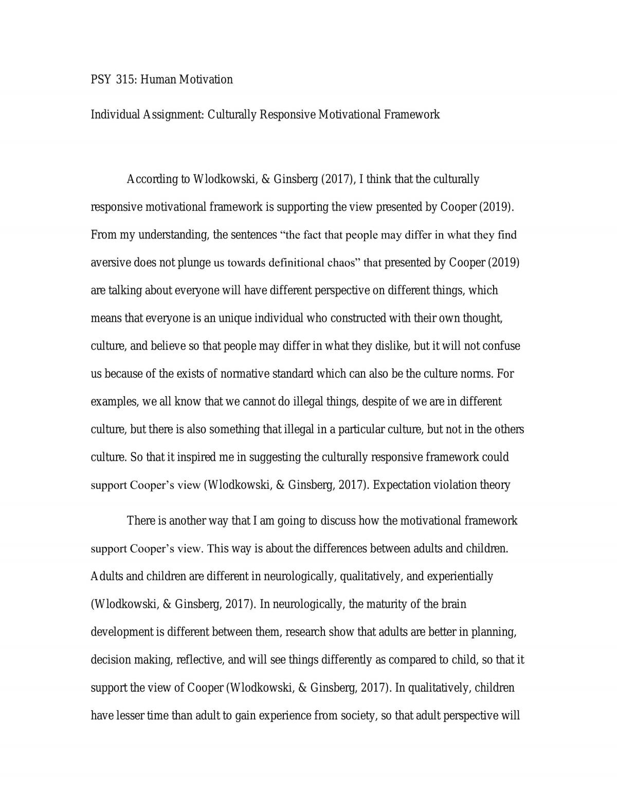 PSY315 Assignment - Page 1