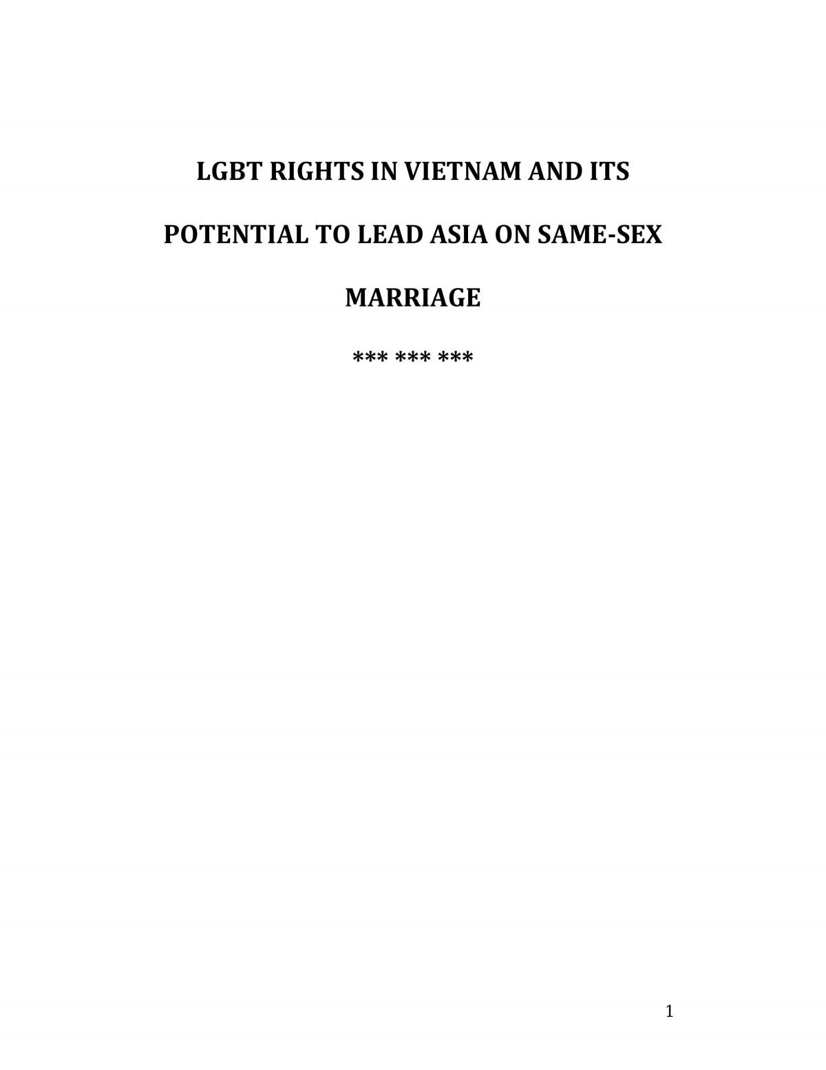 LGBT research proposal Vietnam - Page 1