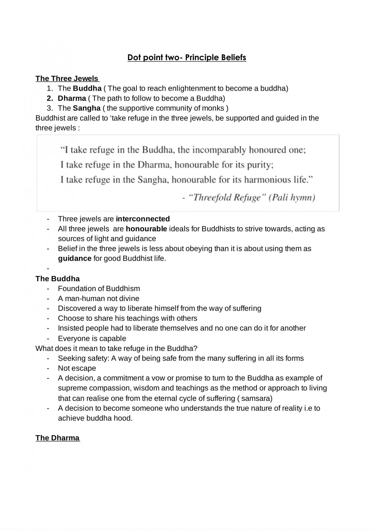 Yr 11 Complete Buddhism Syllabus Summary Notes - Page 6
