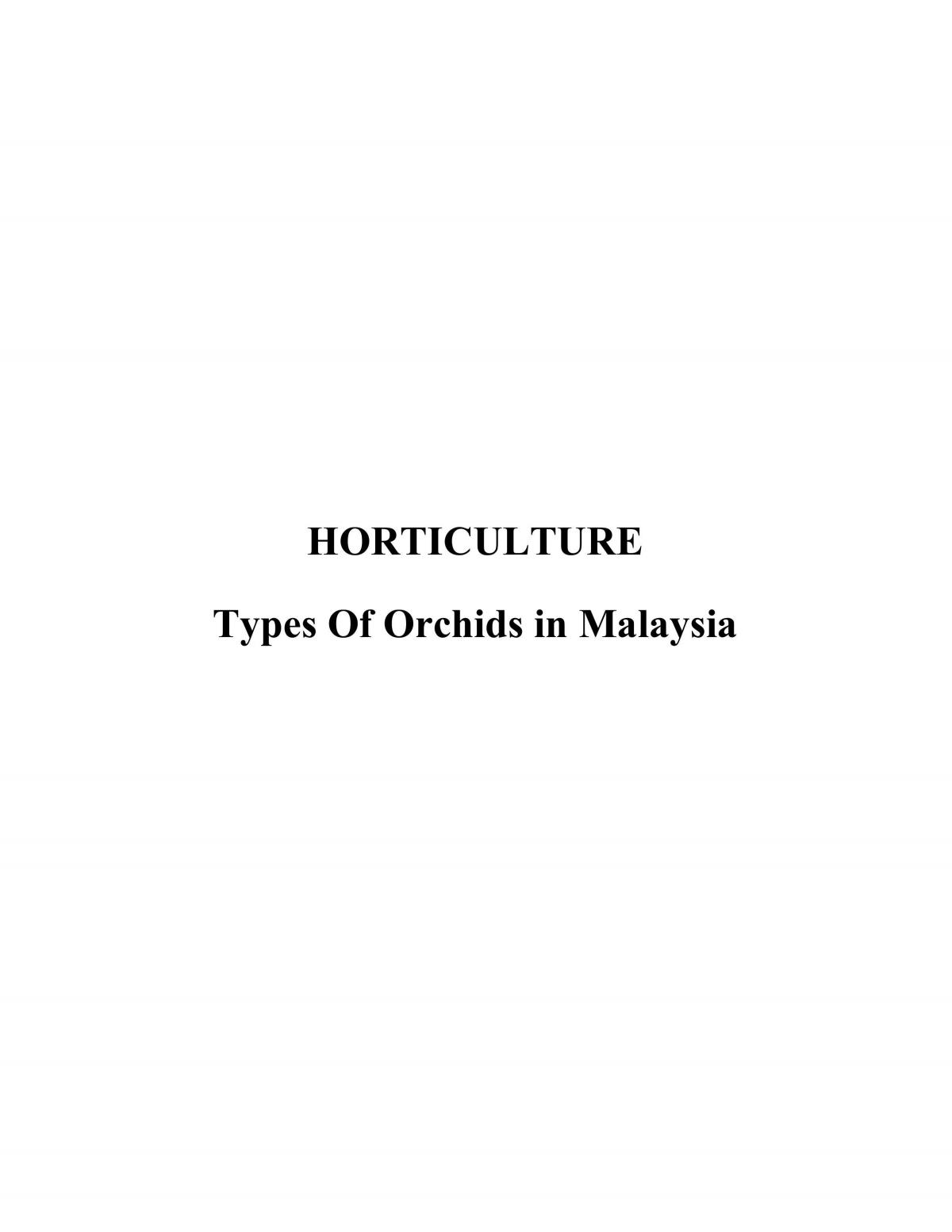 Types Of Orchids in Malaysia - Page 1