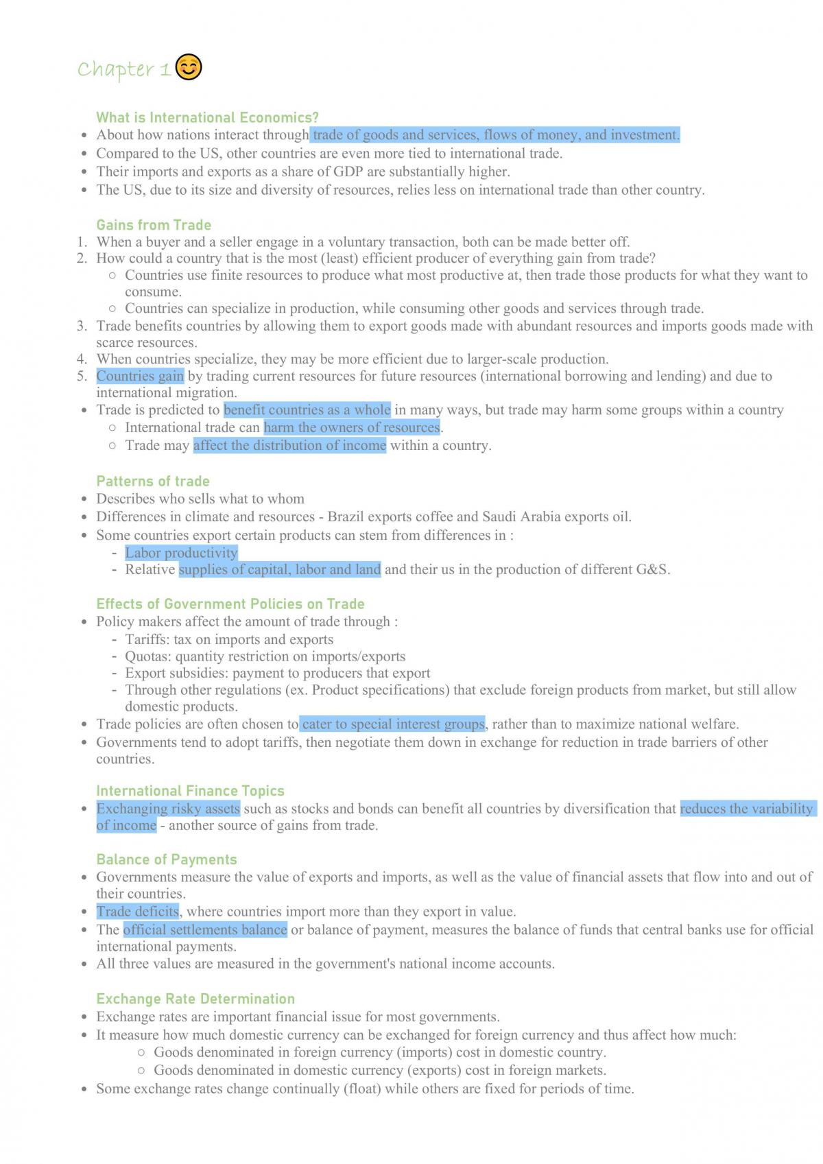 Macroeconomics notes - Page 1