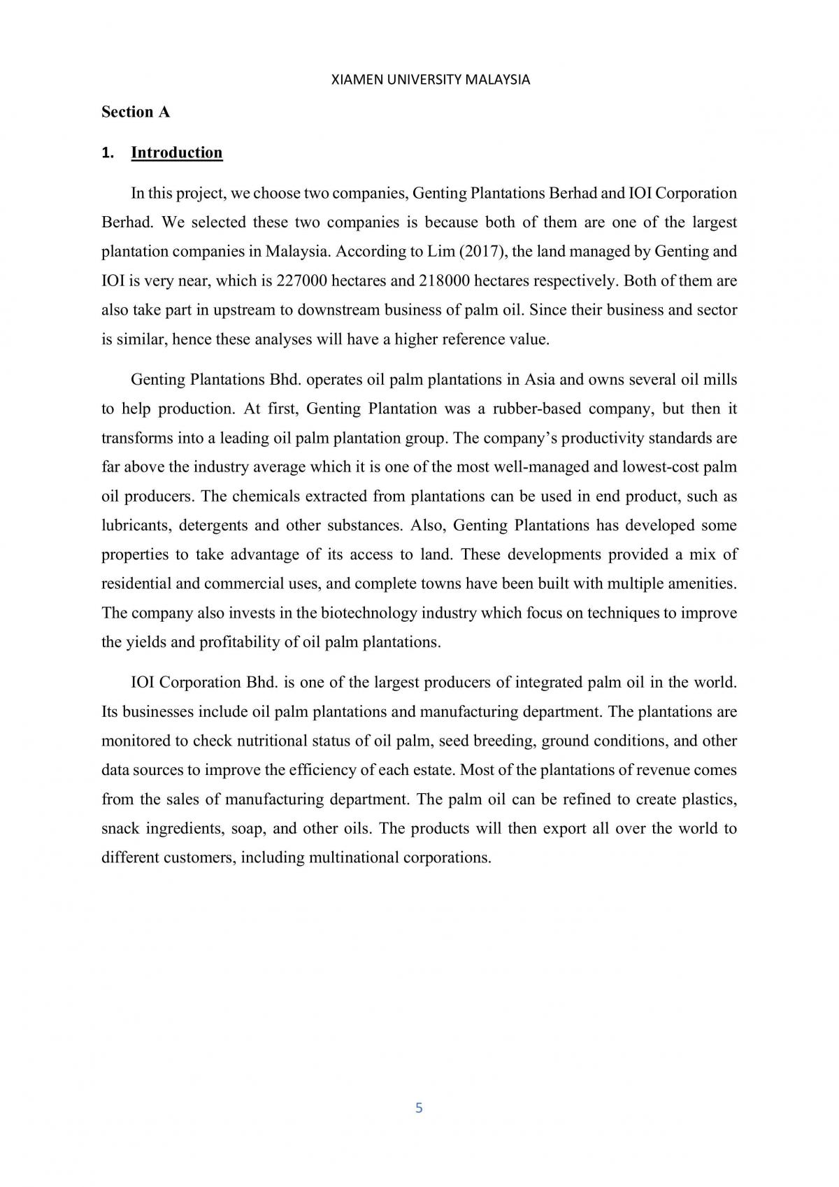 Analysis between two company  - Page 1