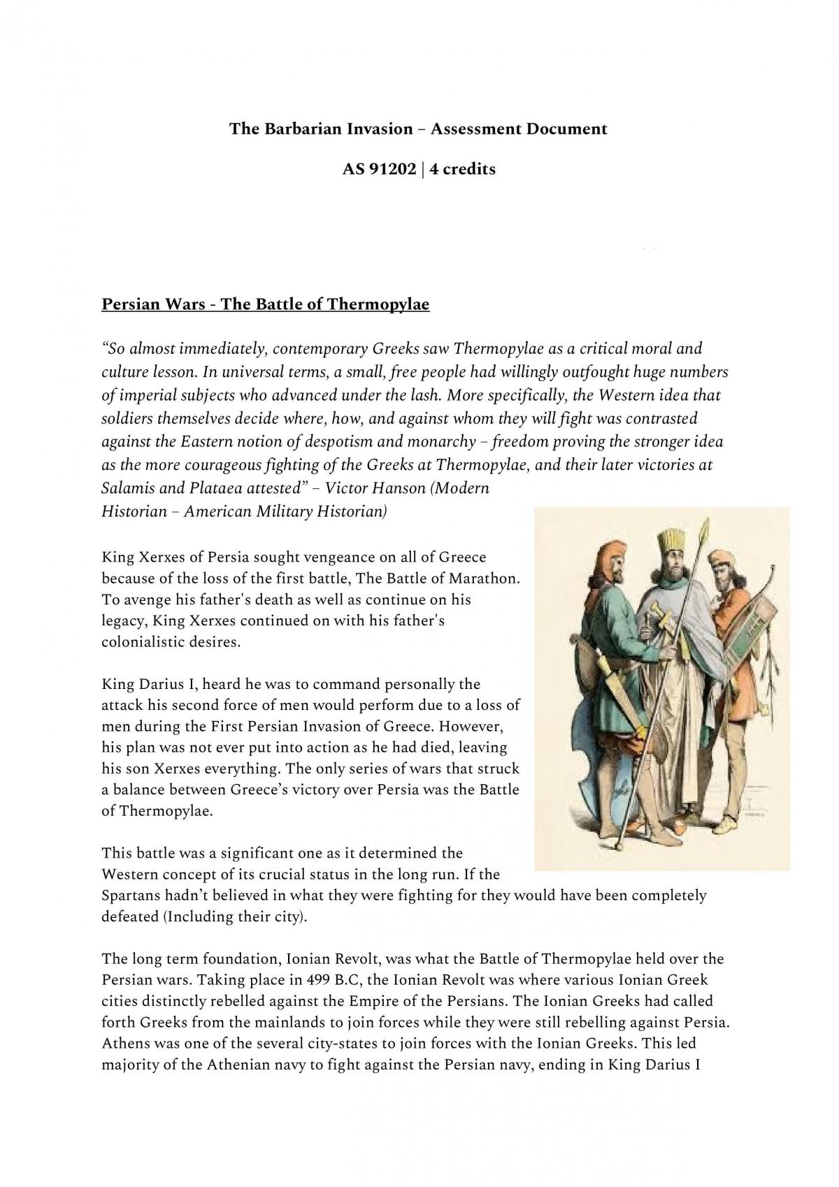 AS91202 Internal Persian Wars - Page 1