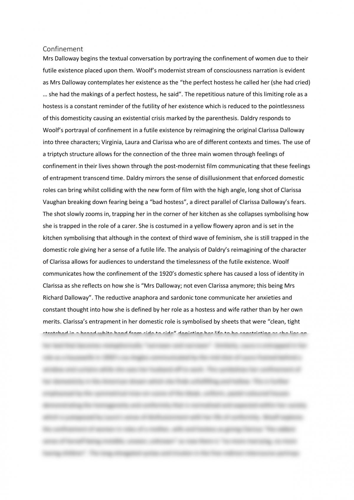 essay on mrs dalloway and the hours