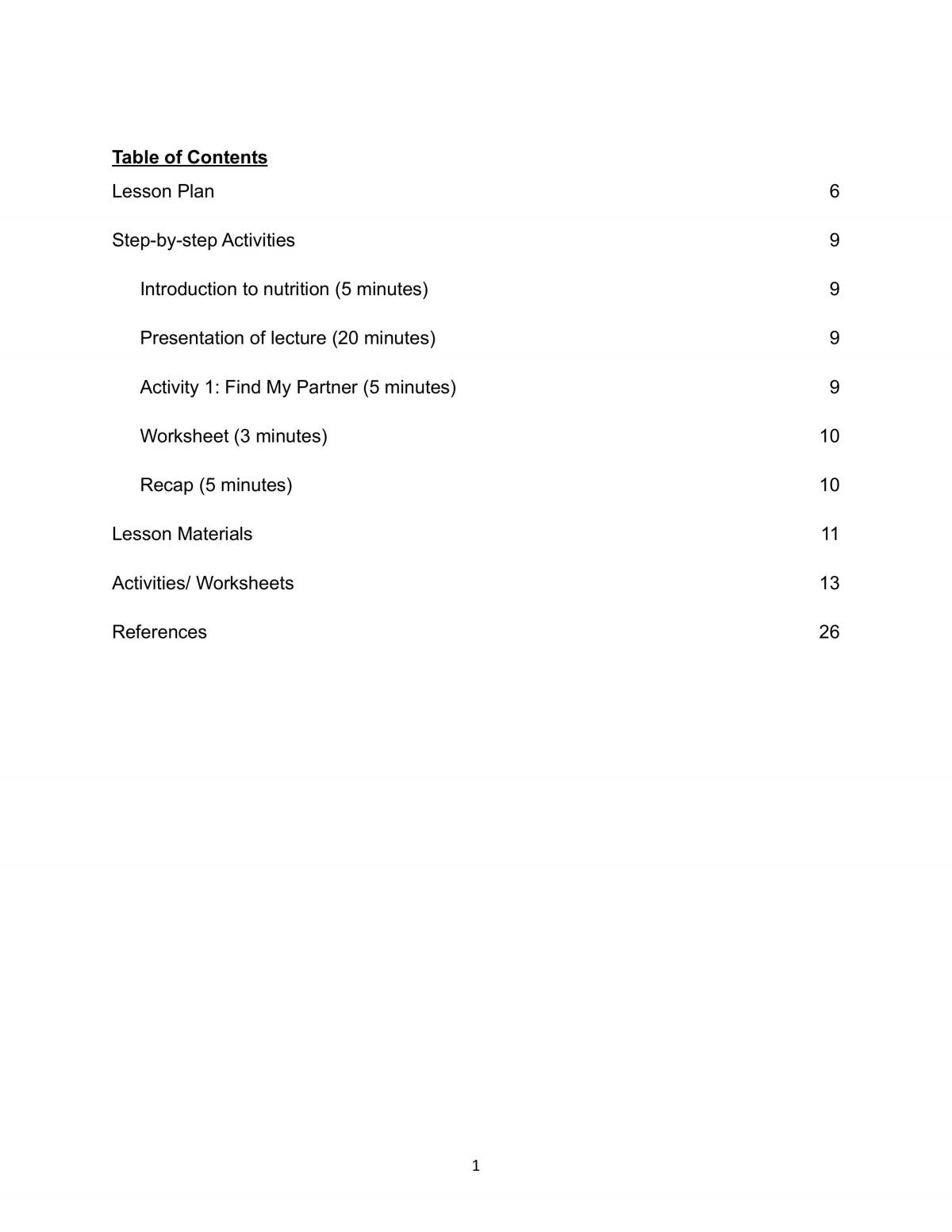 Lesson plan with integration of technology - Page 1