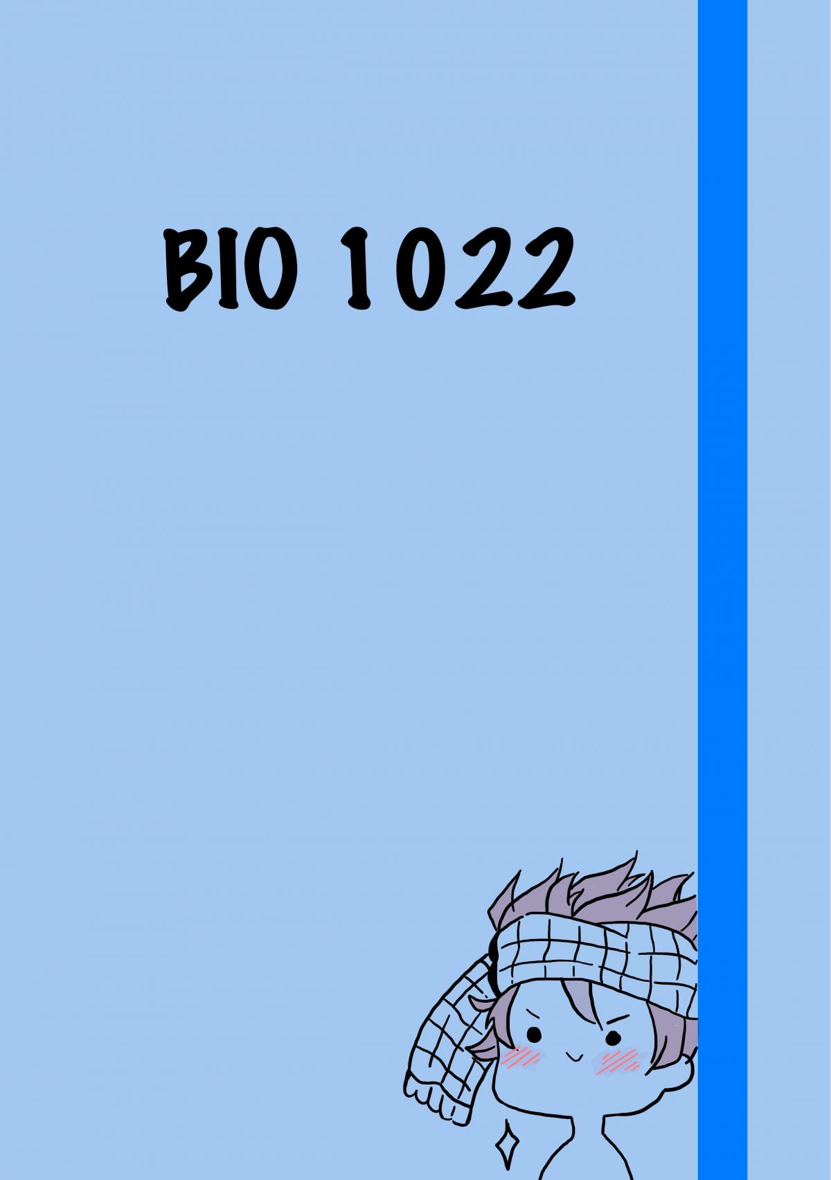 Note for BIO1022 - Page 1