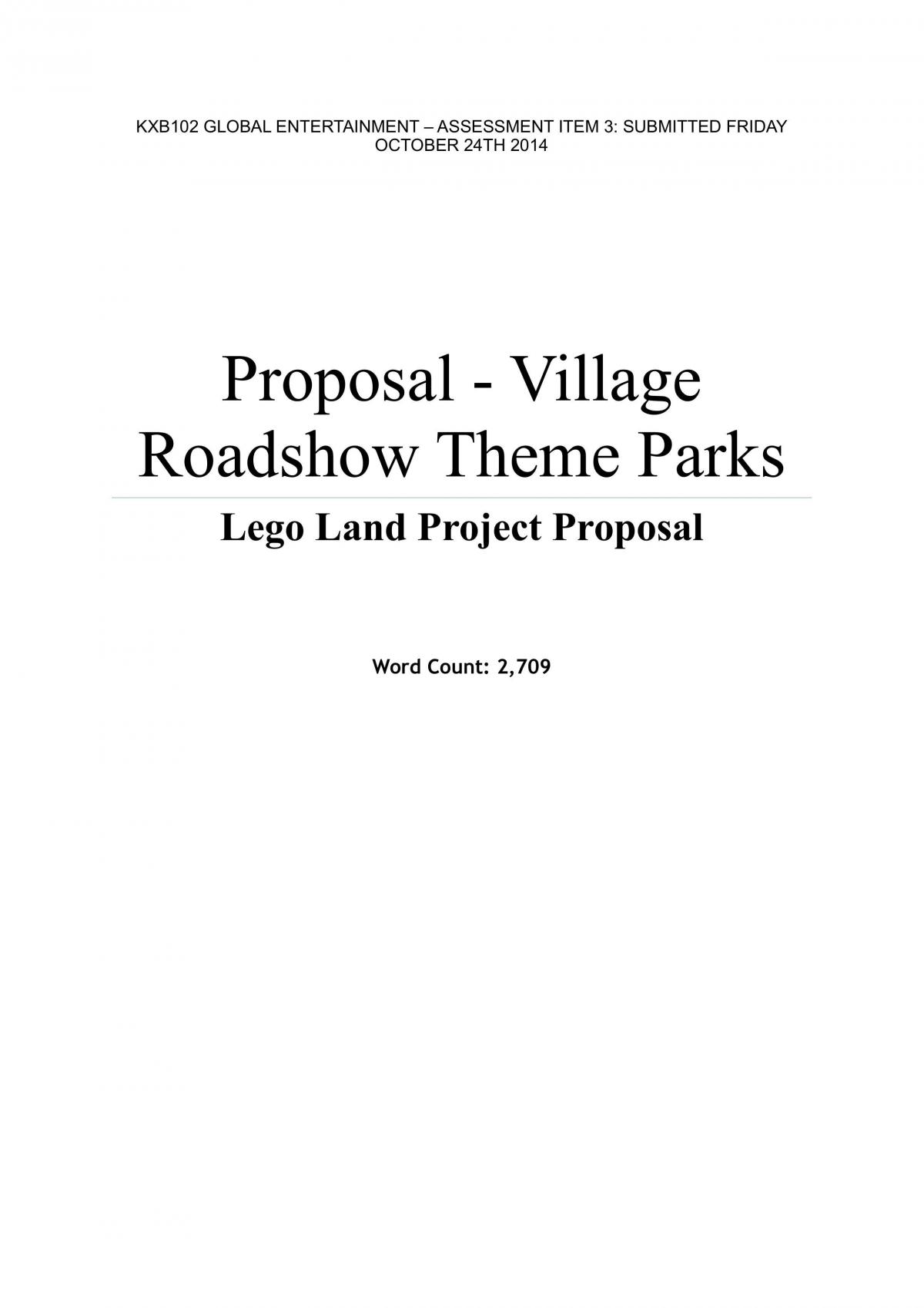 Proposal for Movieworld - Page 1