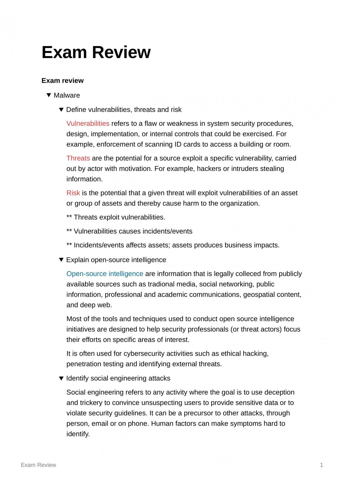 ISFT exam review - Page 1