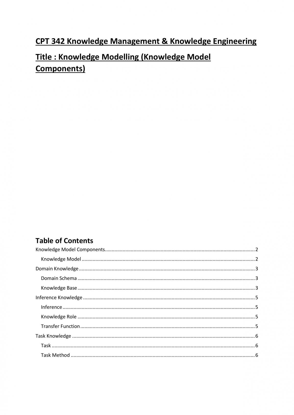 CPT342-  knowledge model components - Page 1