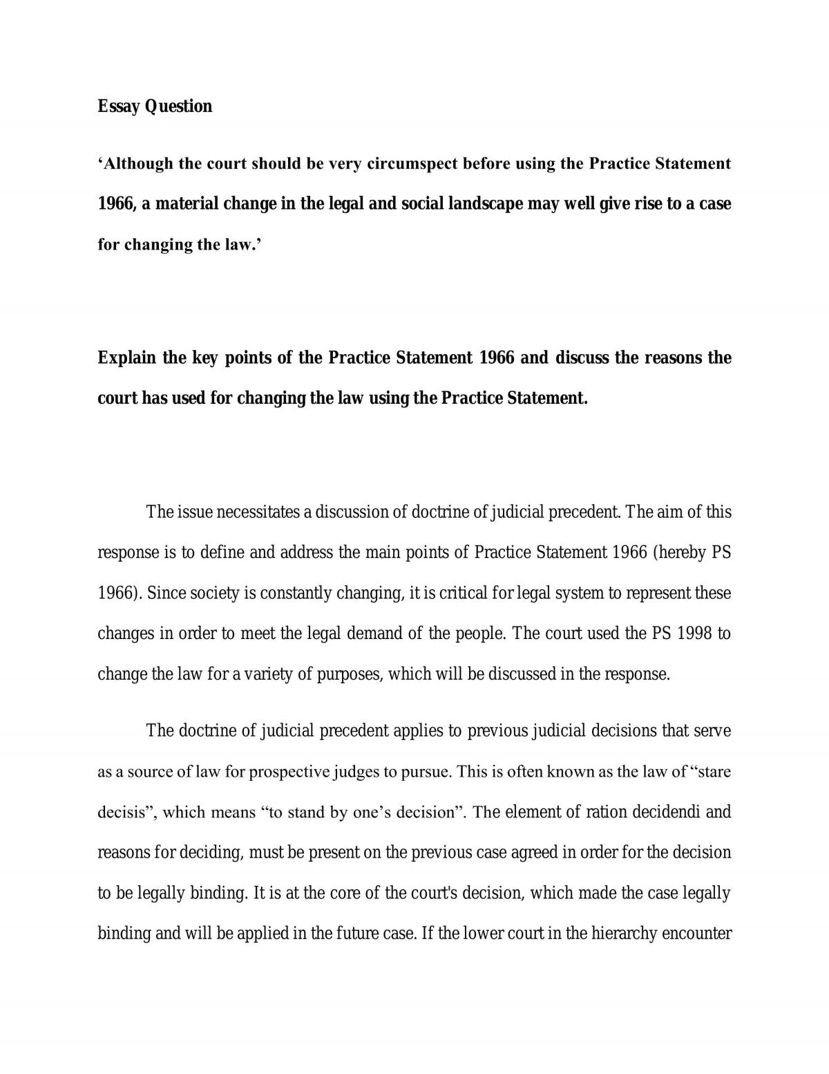 Practice Statement 1996 essay - Page 1