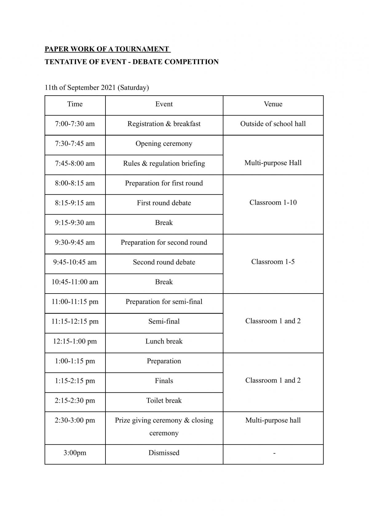 Paper work of debate competition - Page 1