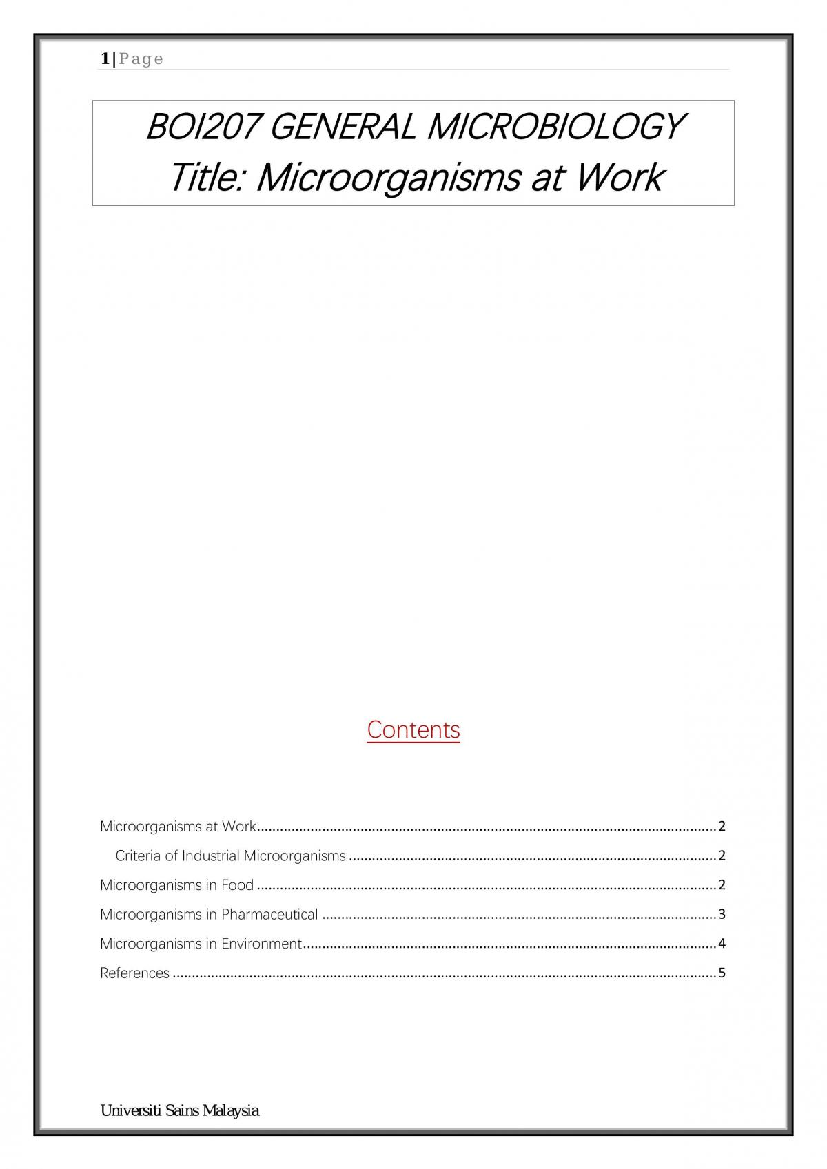 Microorganisms at Work - Page 1