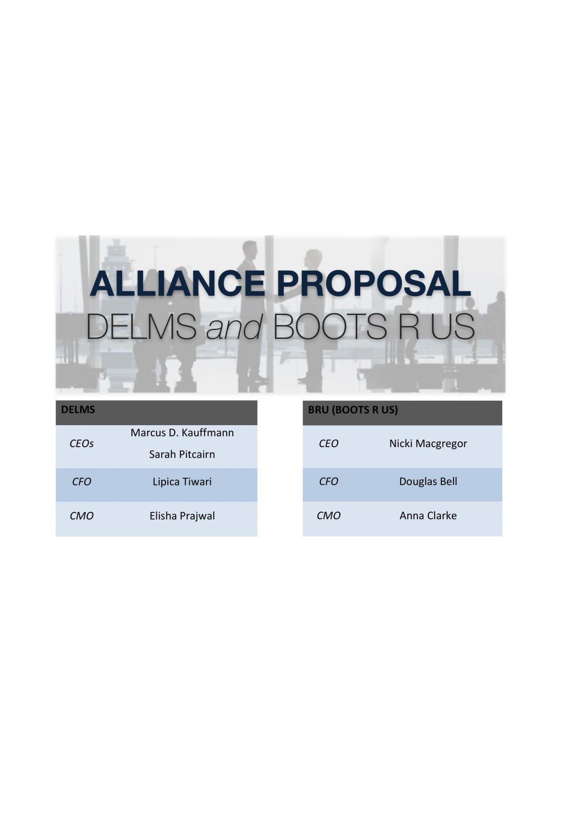 Final Assessment - Alliance Proposal - Page 1