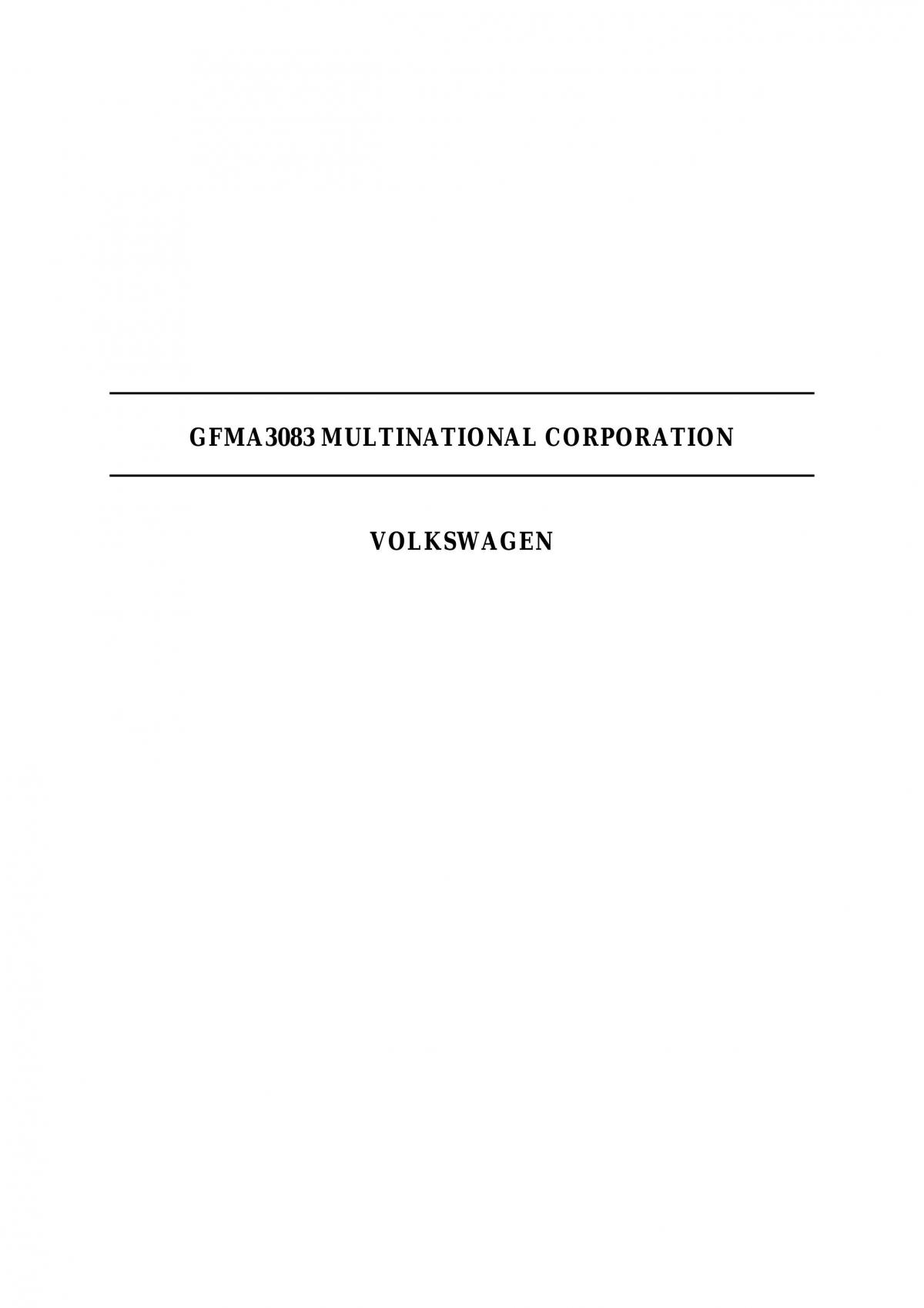 Volkswagen report - Page 1