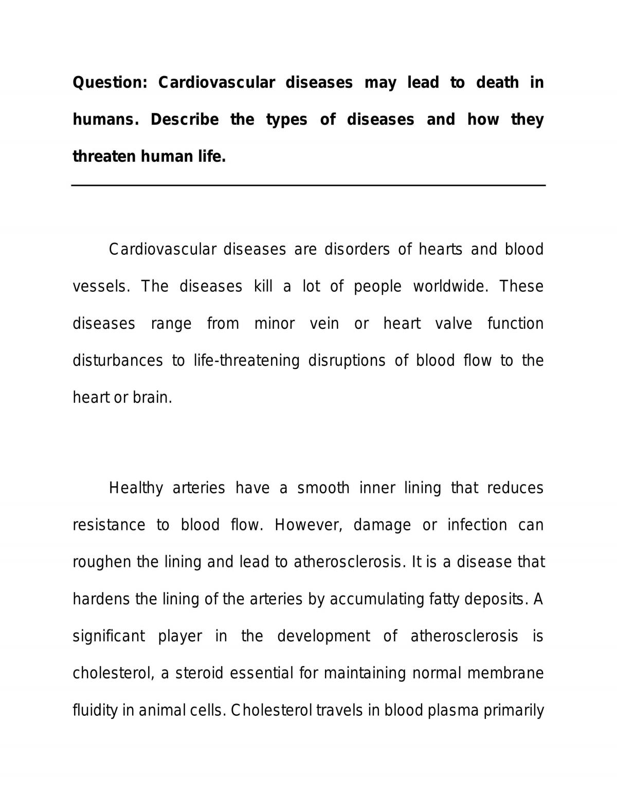 cause of disease essay