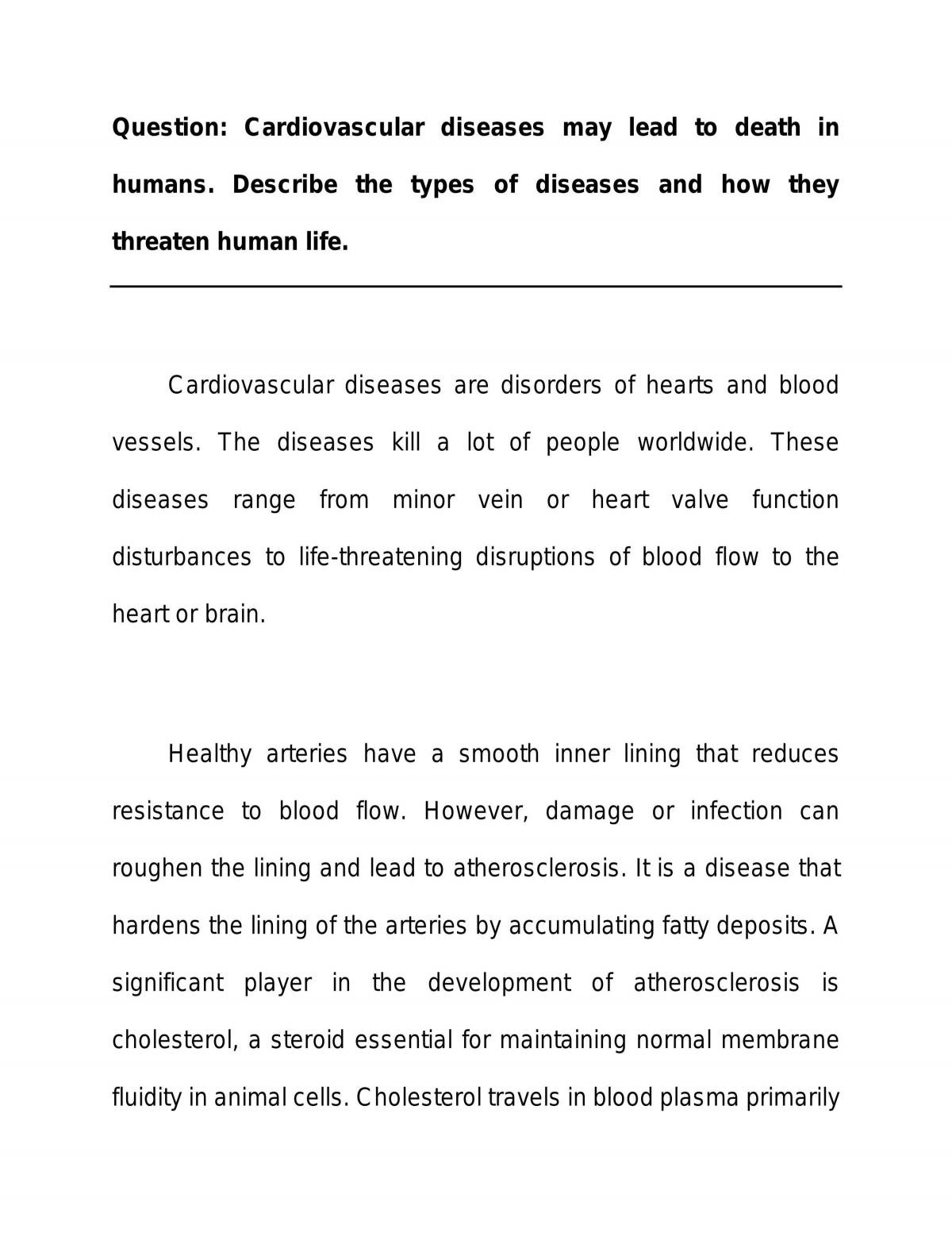 how to start an essay about heart disease