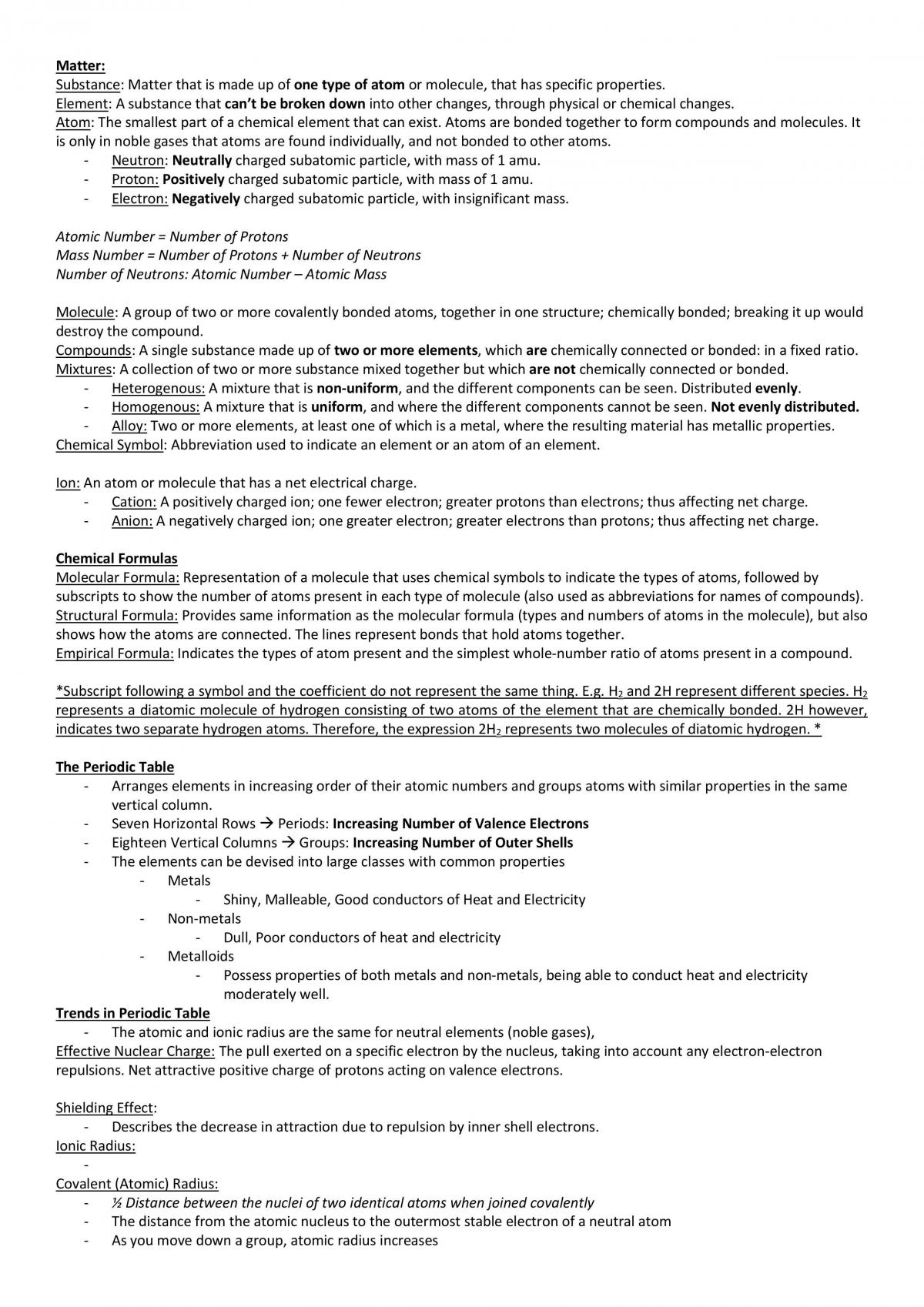 QCE Unit 1 & 2 Chemistry  - Page 1