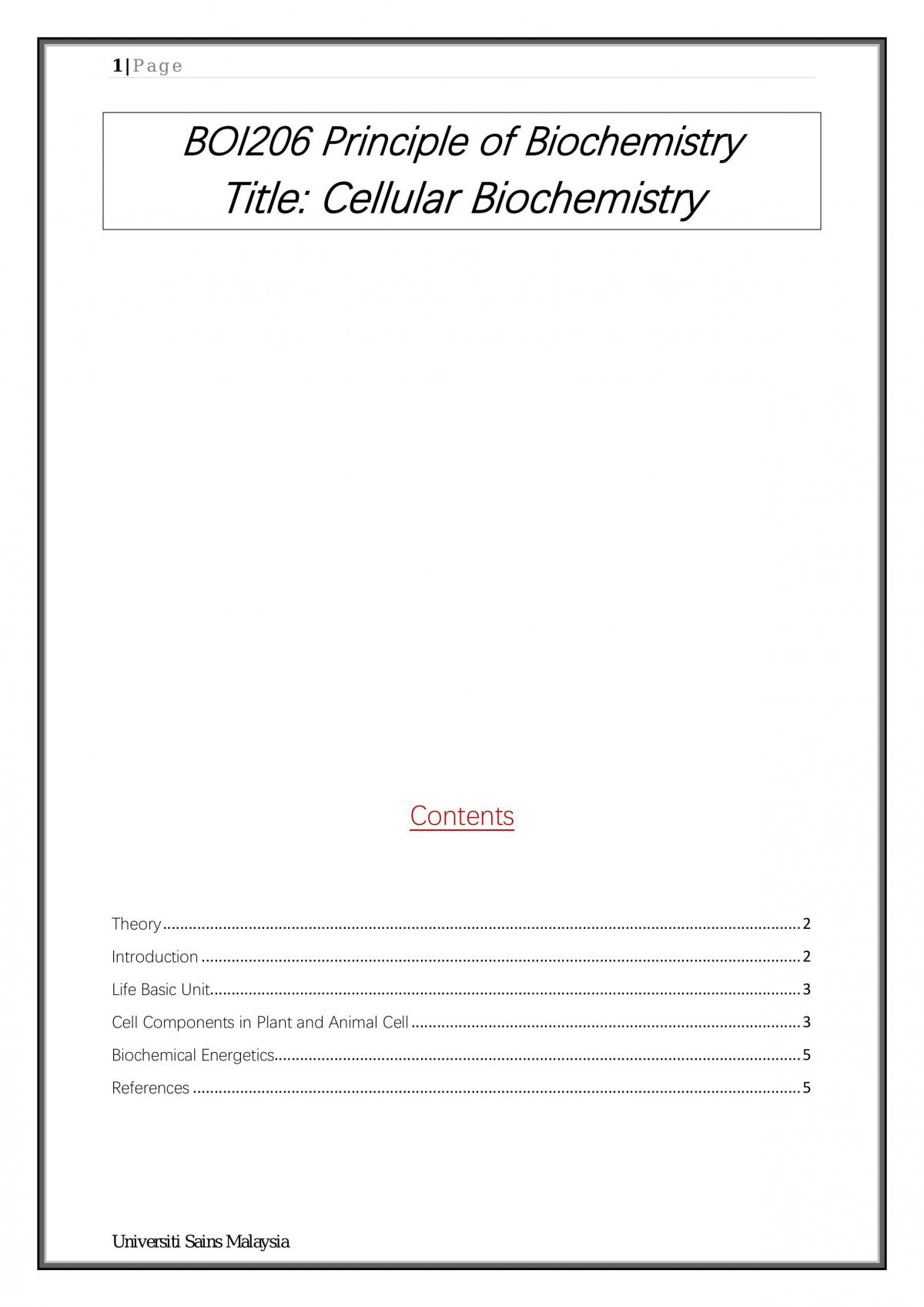 Cellular Biochemistry - Page 1