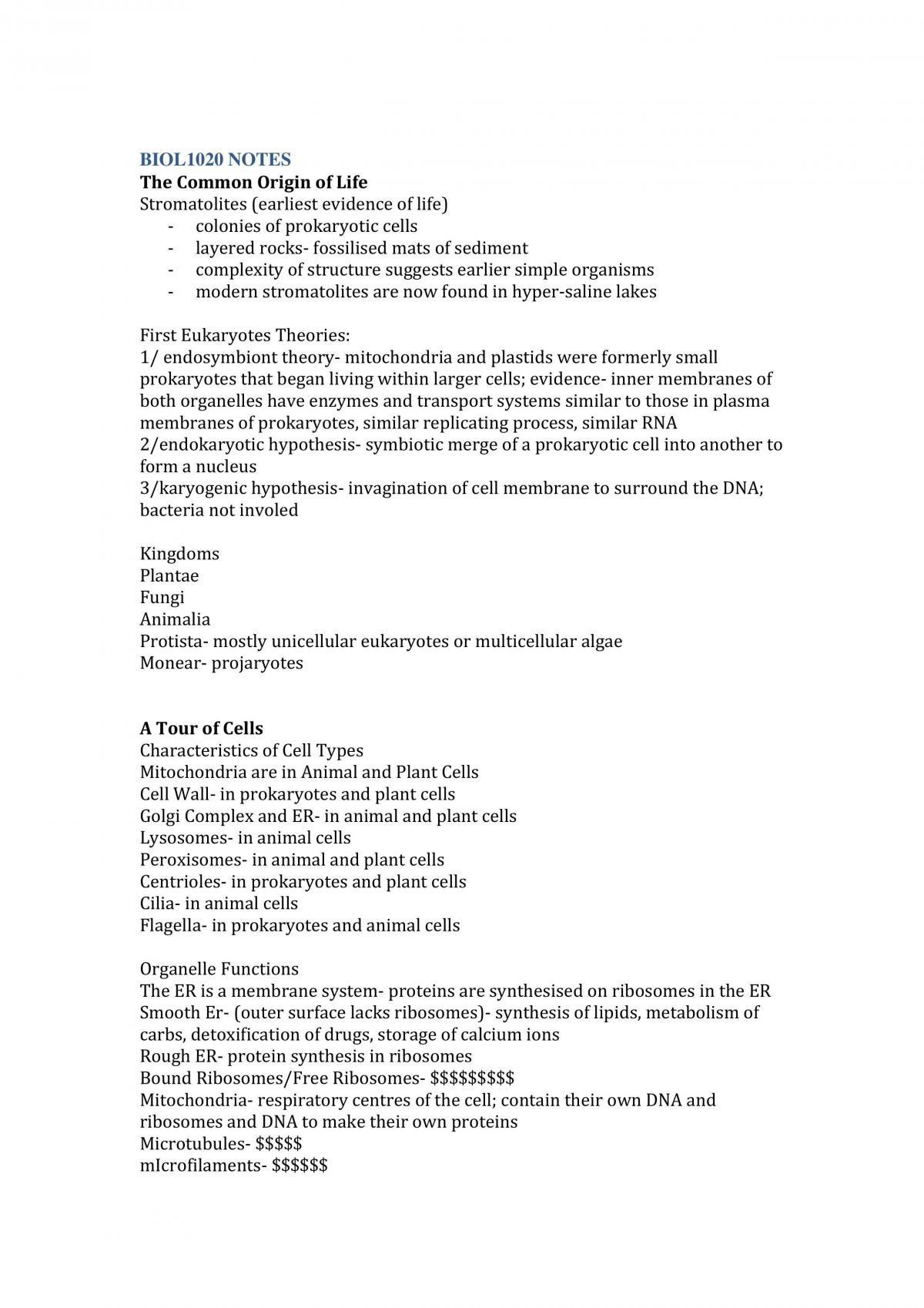 Exam Notes - Page 1