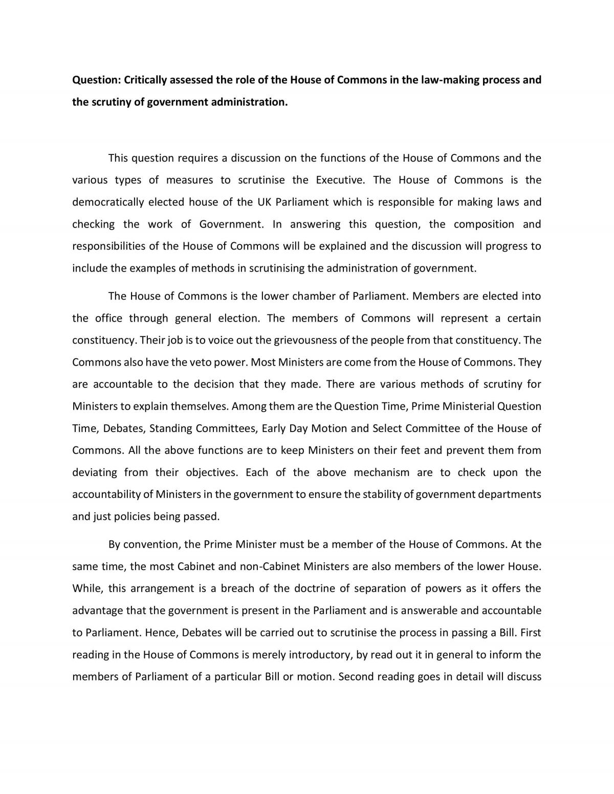 House of Commons - Page 1