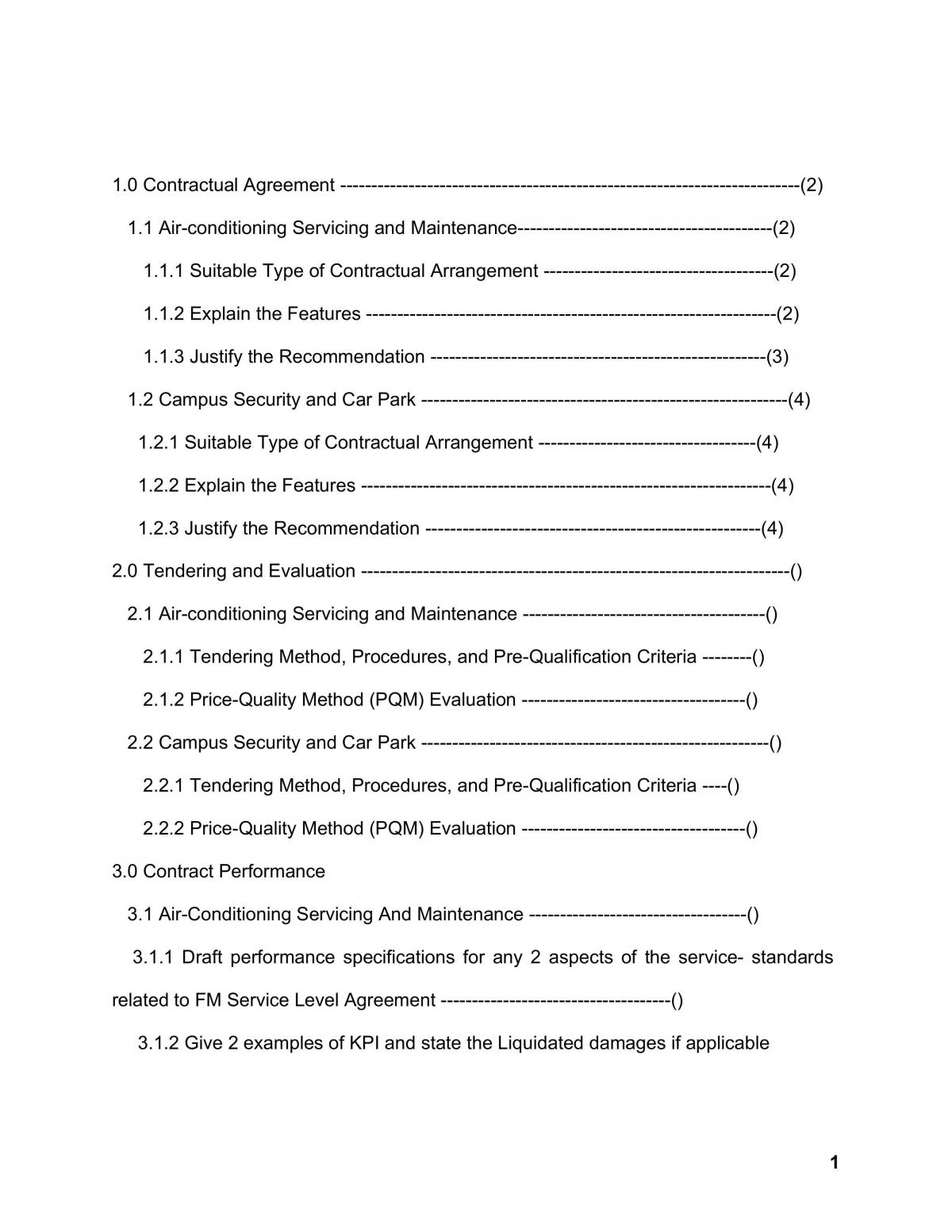 Procurement and Project Management  - Page 1