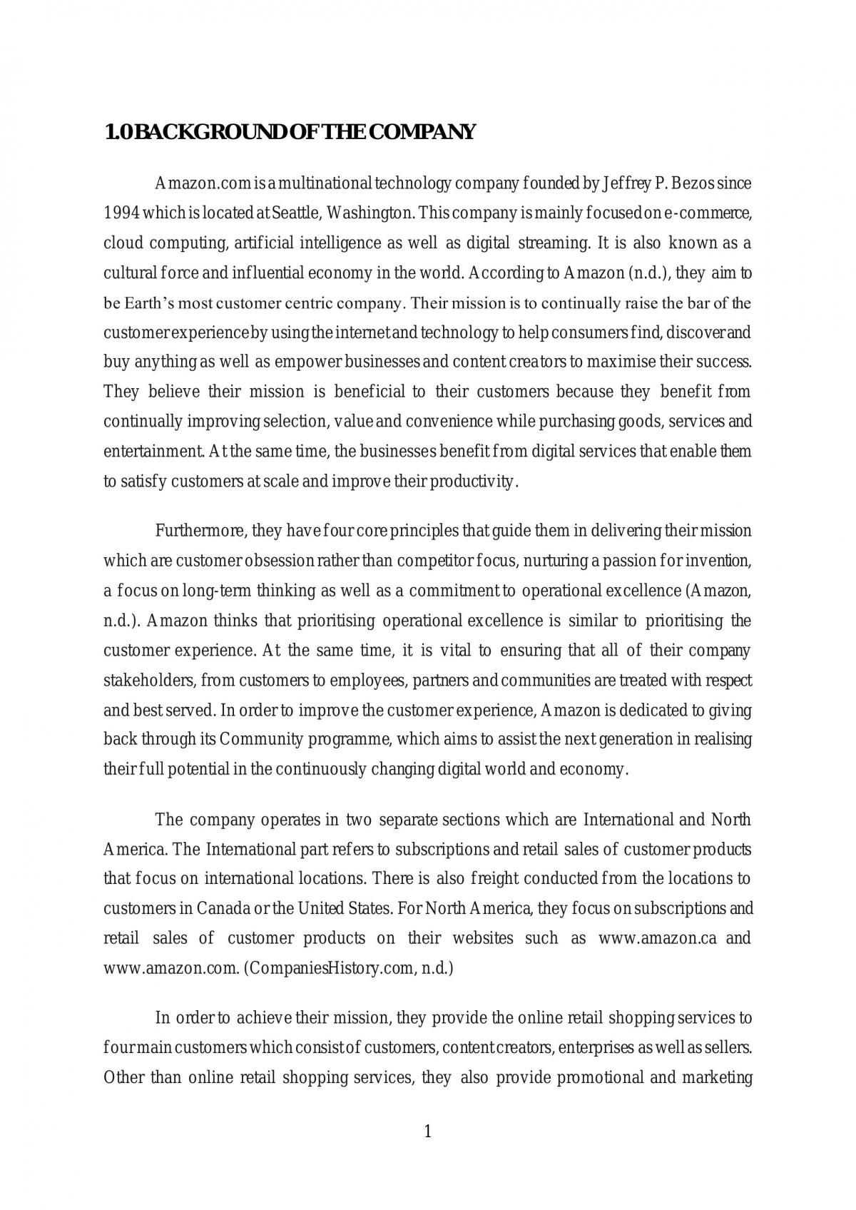 Company Innovation Report (Amazon.com) - Page 1